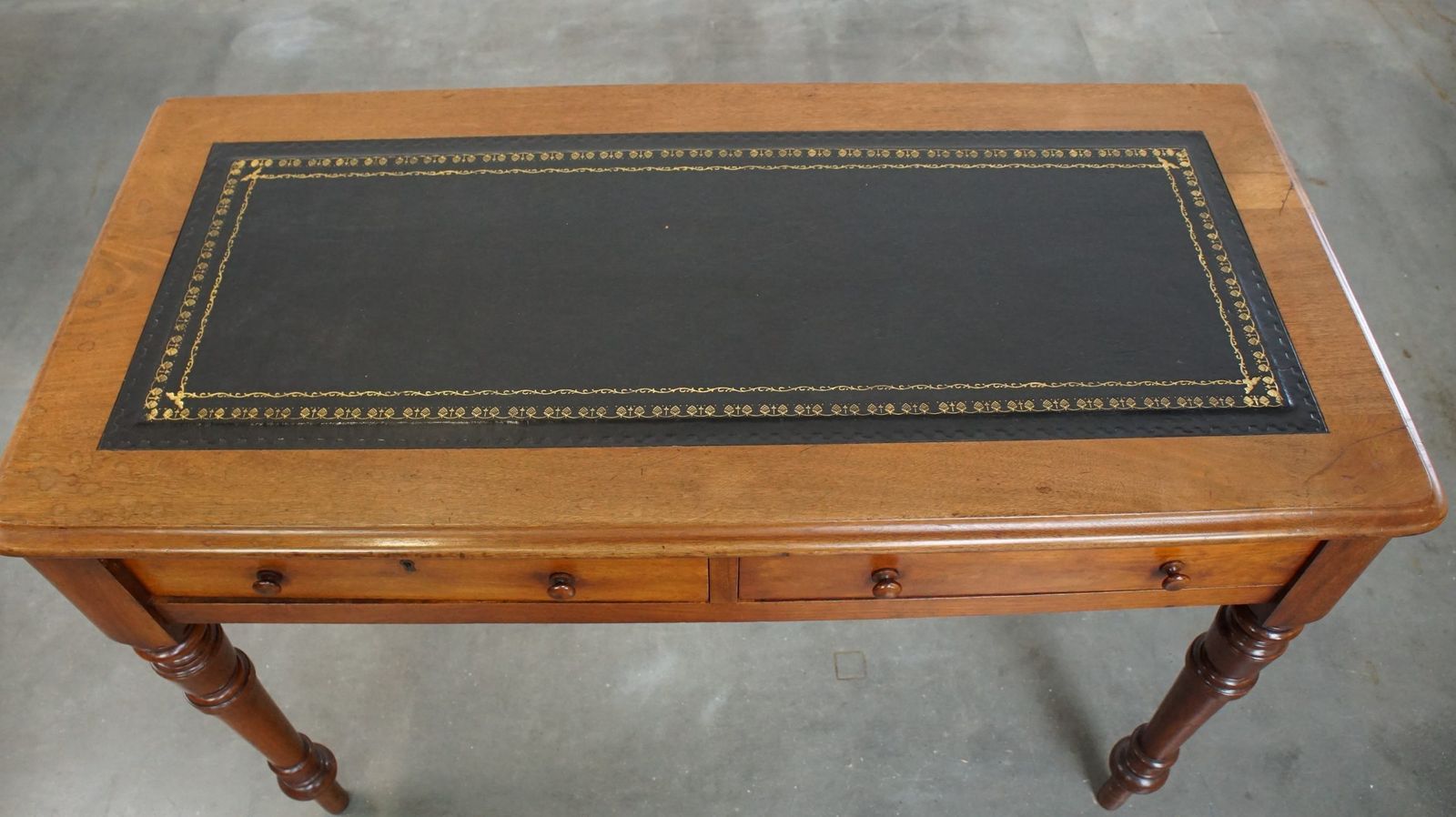 Beautiful, Graceful And Elegant Antique English Writing Desk/Hall Table With A Leather Top photo buy