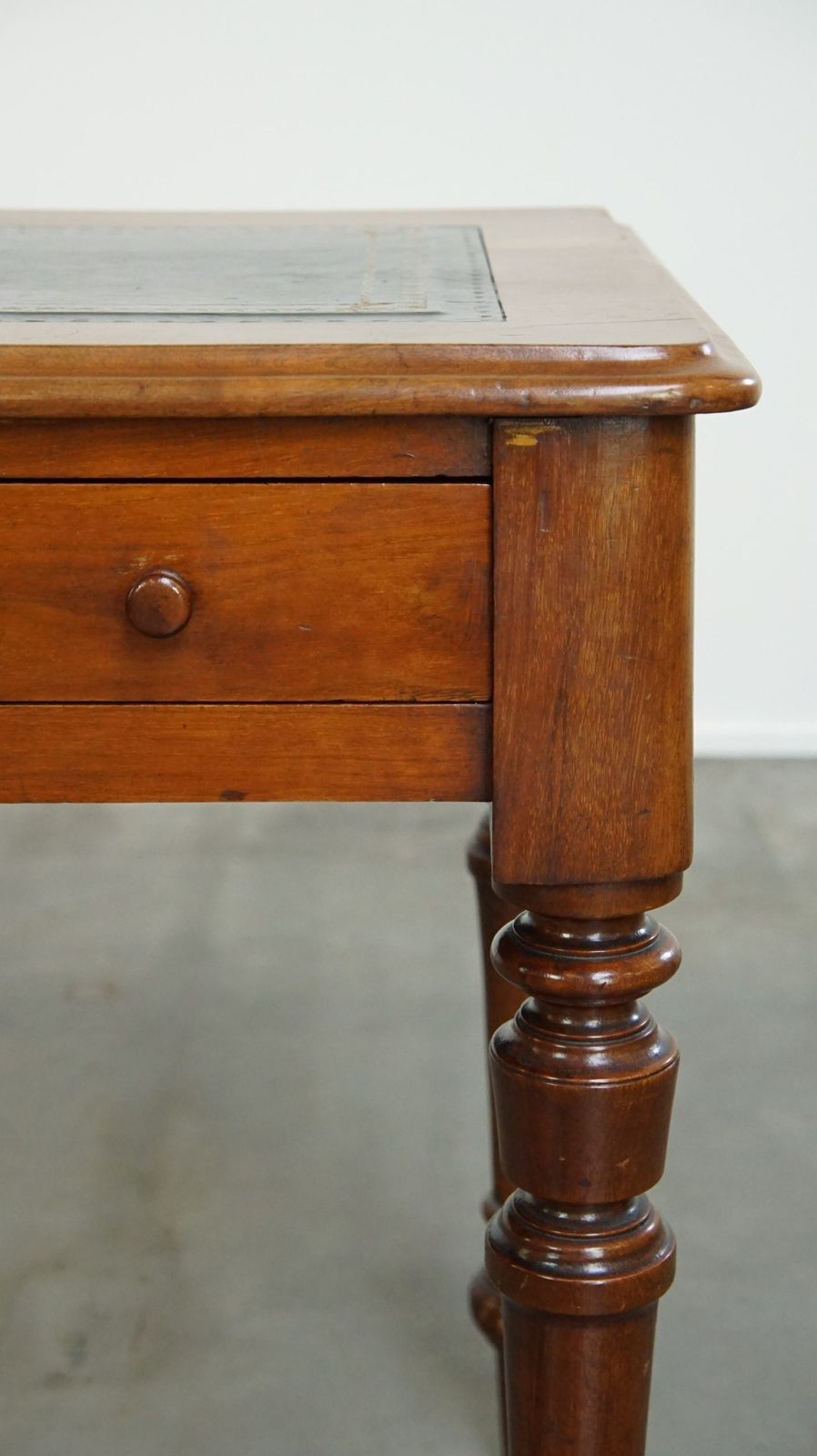 photo furniture Beautiful, Graceful And Elegant Antique English Writing Desk/Hall Table With A Leather Top
