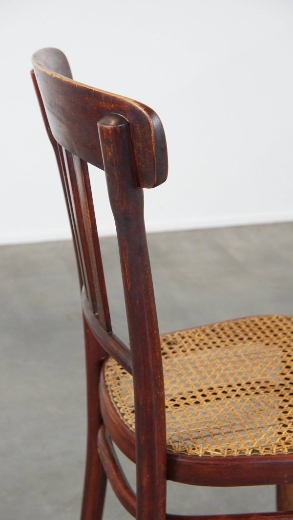 Original Vintage Thonet Design Bistro Chair With Matted Seat photo vintage
