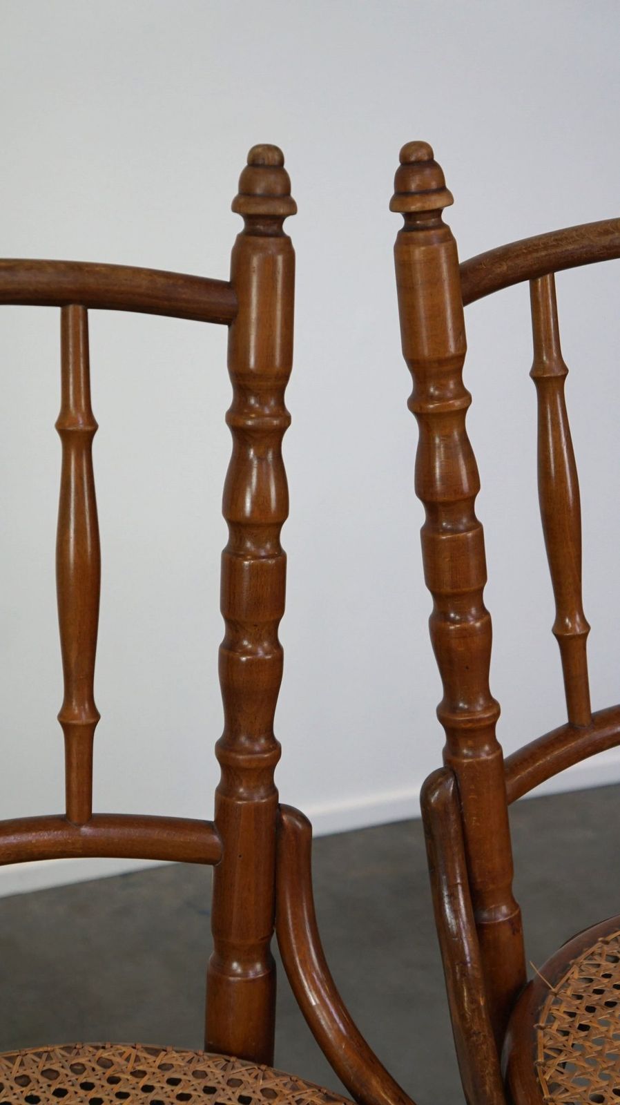 Meubels Set Van 4 Vintage Bistrostoelen In Thonet Stijl photo