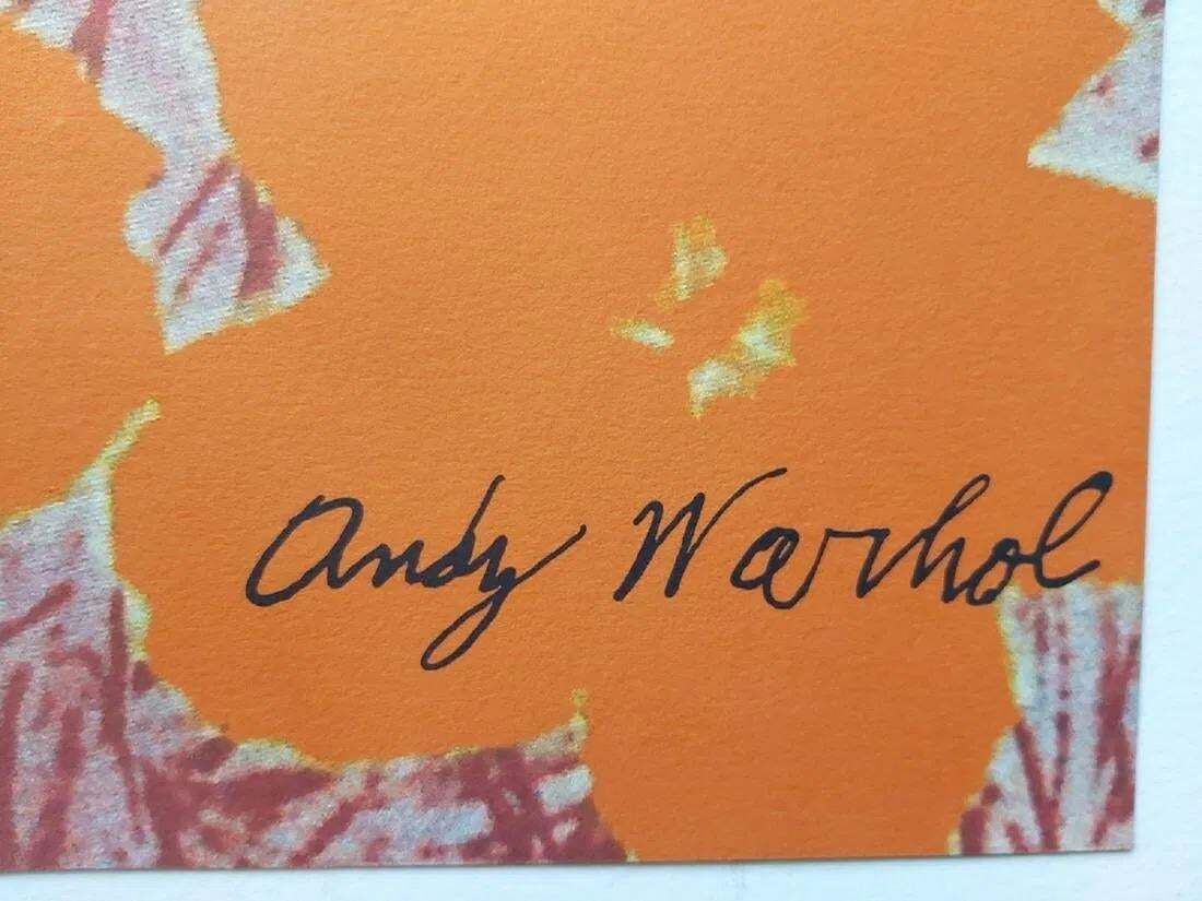 1986 Carnegie Museum Of Art After Andy Warhol "Poppy Flowers" Lithograph photo furniture