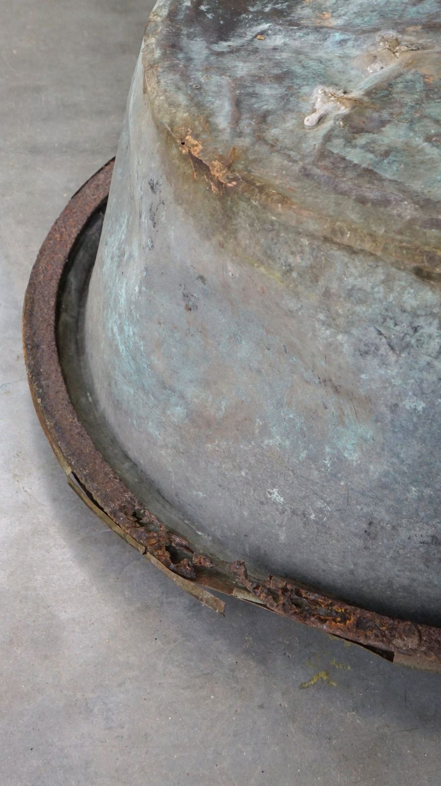 photo buy Unique Large Antique Copper Kettle/Trough With A Great Patina. Ideal For Firewood, Among Other Things