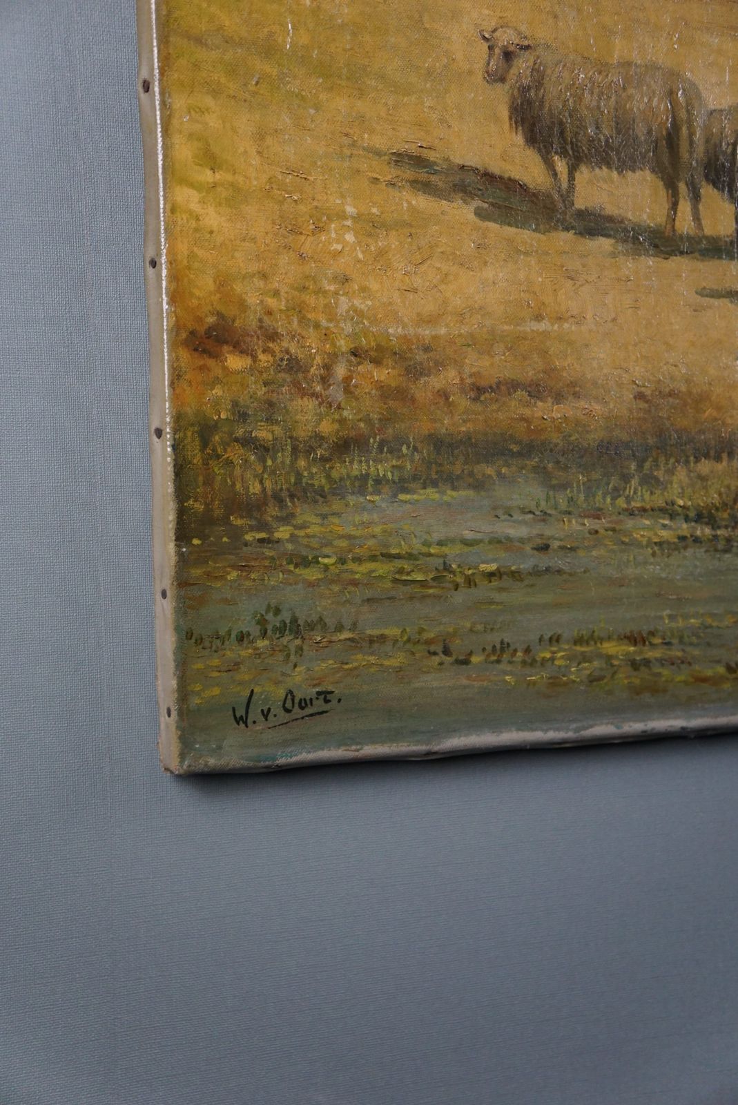 Schilderij Met Oud Hollands Heidelandschap photo vinterior