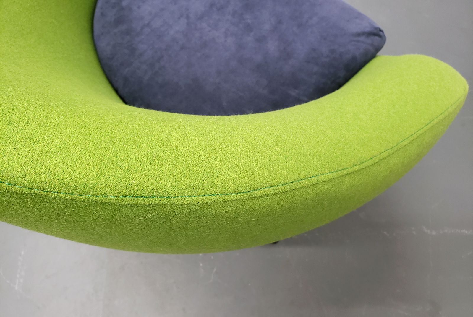 Karl Eric Klote Swivel Egg Chair In Wool photo for sale