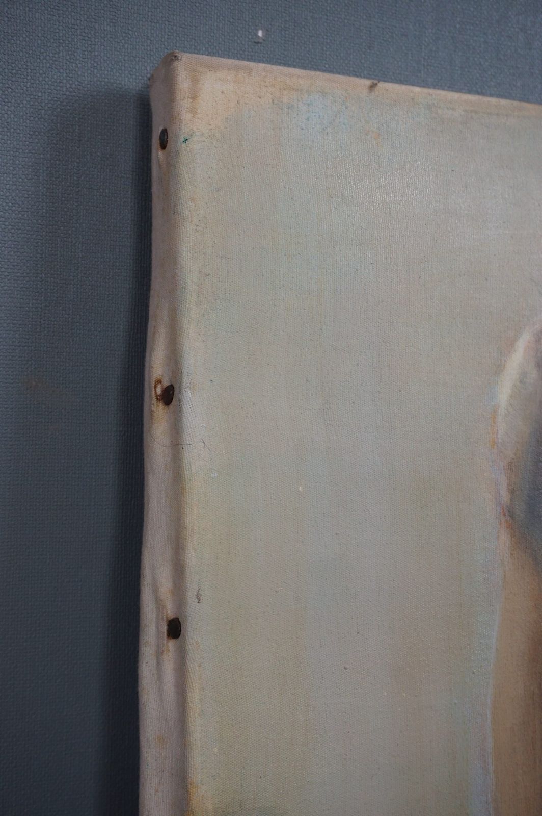 Set Of Large Paintings, Torso On Canvas, Greek Representation photo vinterior