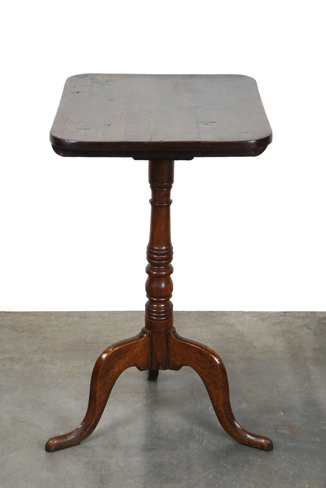 Nice Antique English Tilt Top Table/Side Table With A Square Top photo Furniture