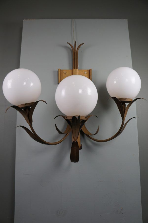 Verlichting Unieke En Zeer Grote Vintage Hollywood Regency Wandlamp, Jaren 70 photo