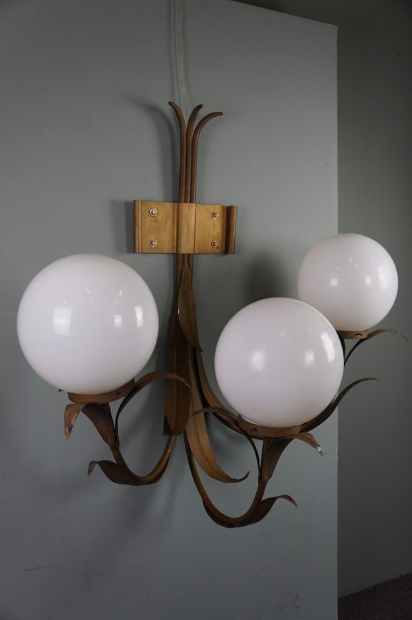 2593.4202 Unieke En Zeer Grote Vintage Hollywood Regency Wandlamp, Jaren 70 photo