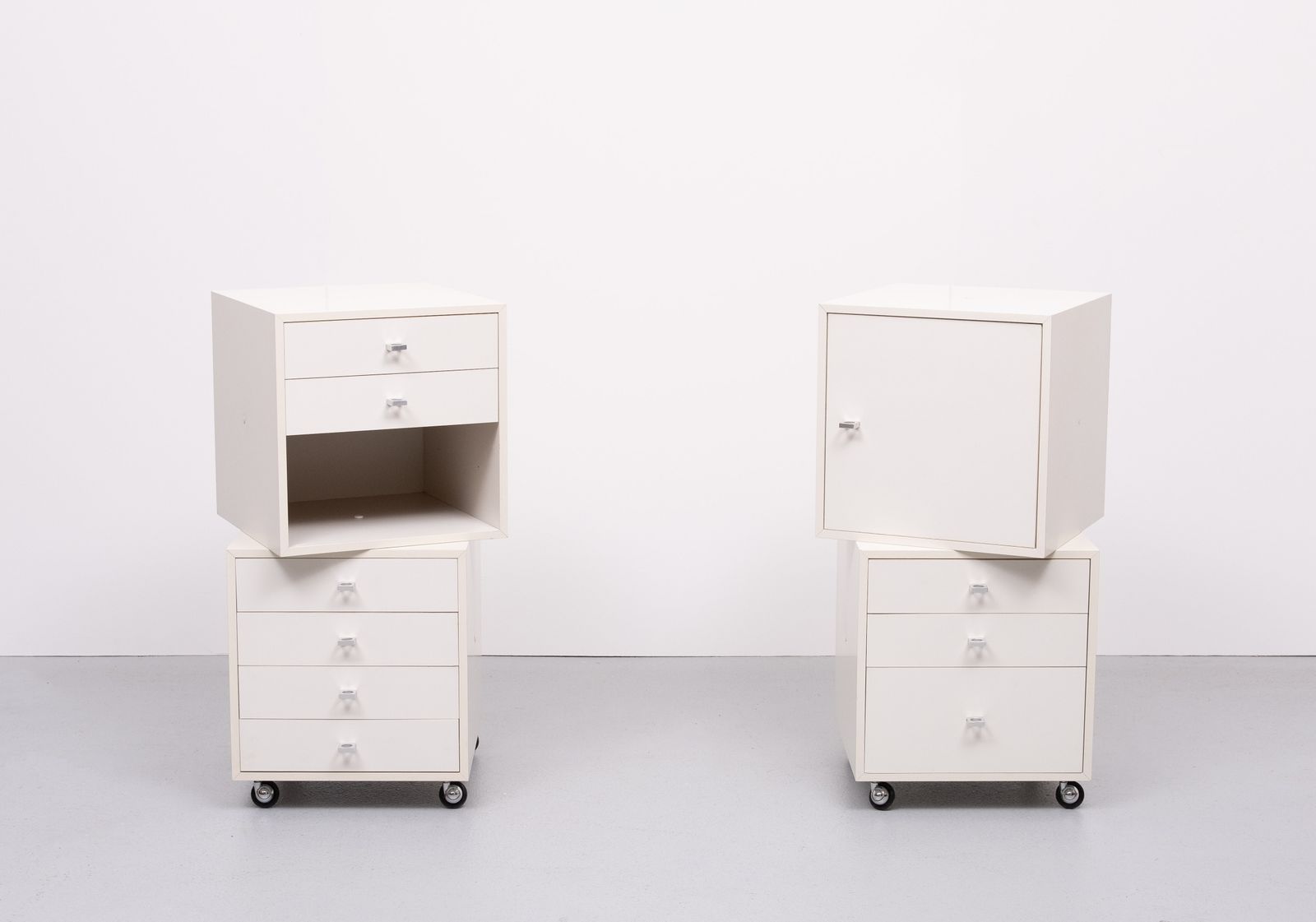 Pair Of Q Bus Cabinets By Cees Braakman For Pastoe, 1960s photo Furniture