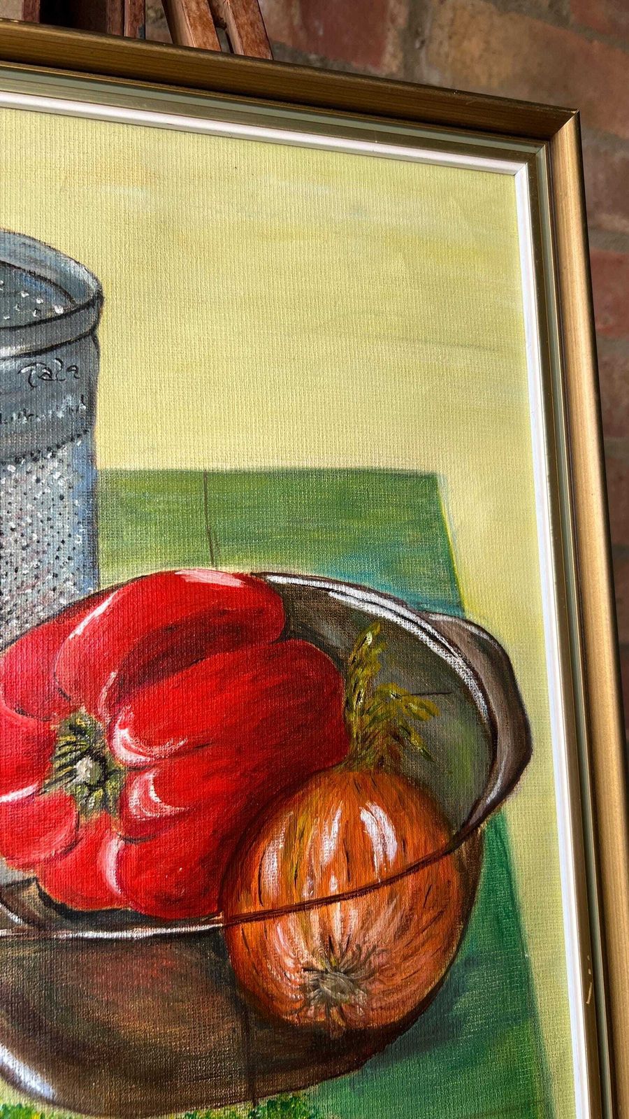 Framed Still Life Oil Painting "Red Pepper" By Pauline Doherty photo 140.0