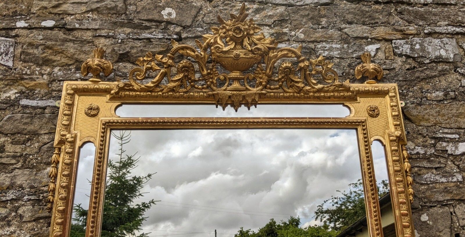 Outstanding French Louis XVI Gilt Mirror photo Home Decor