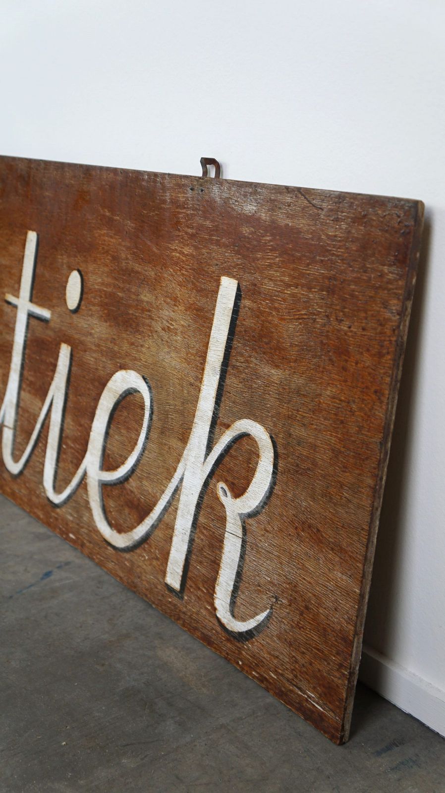 Antique Sign/Advertising Board Hand Painted On Hardboard photo for sale