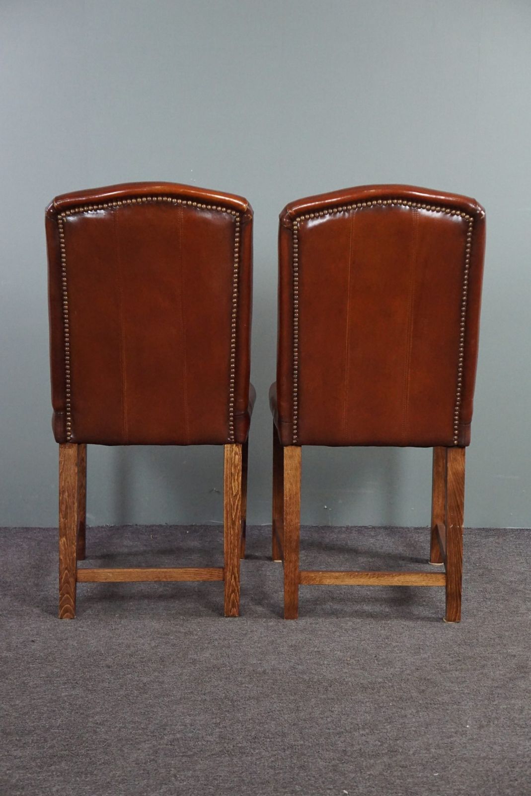 Stevige Set Van 4 Schapenvacht Eetkamerstoelen photo 1178.6304