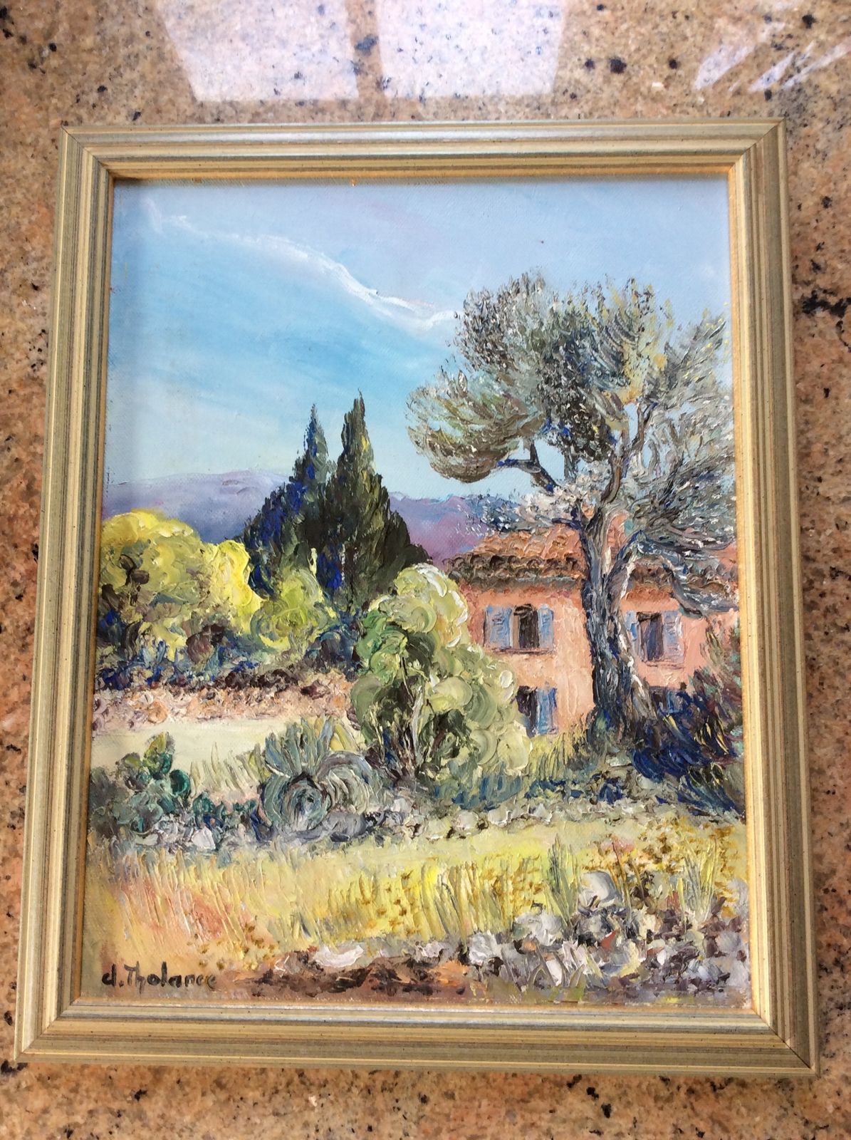 Tholance St Paul De Vence Provence Rustic Oil Painting Scene