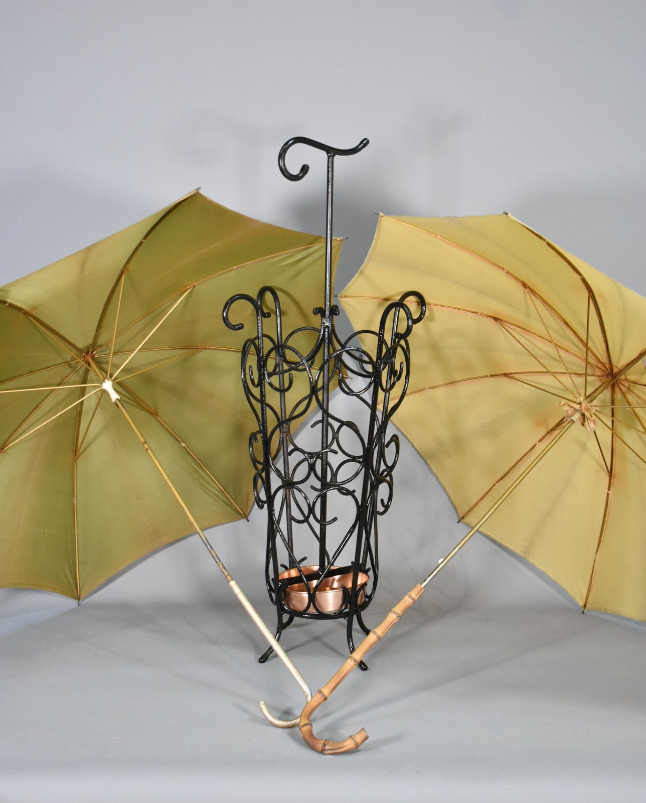 photo for sale French Umbrella Stand In Wrought Iron 1950s
