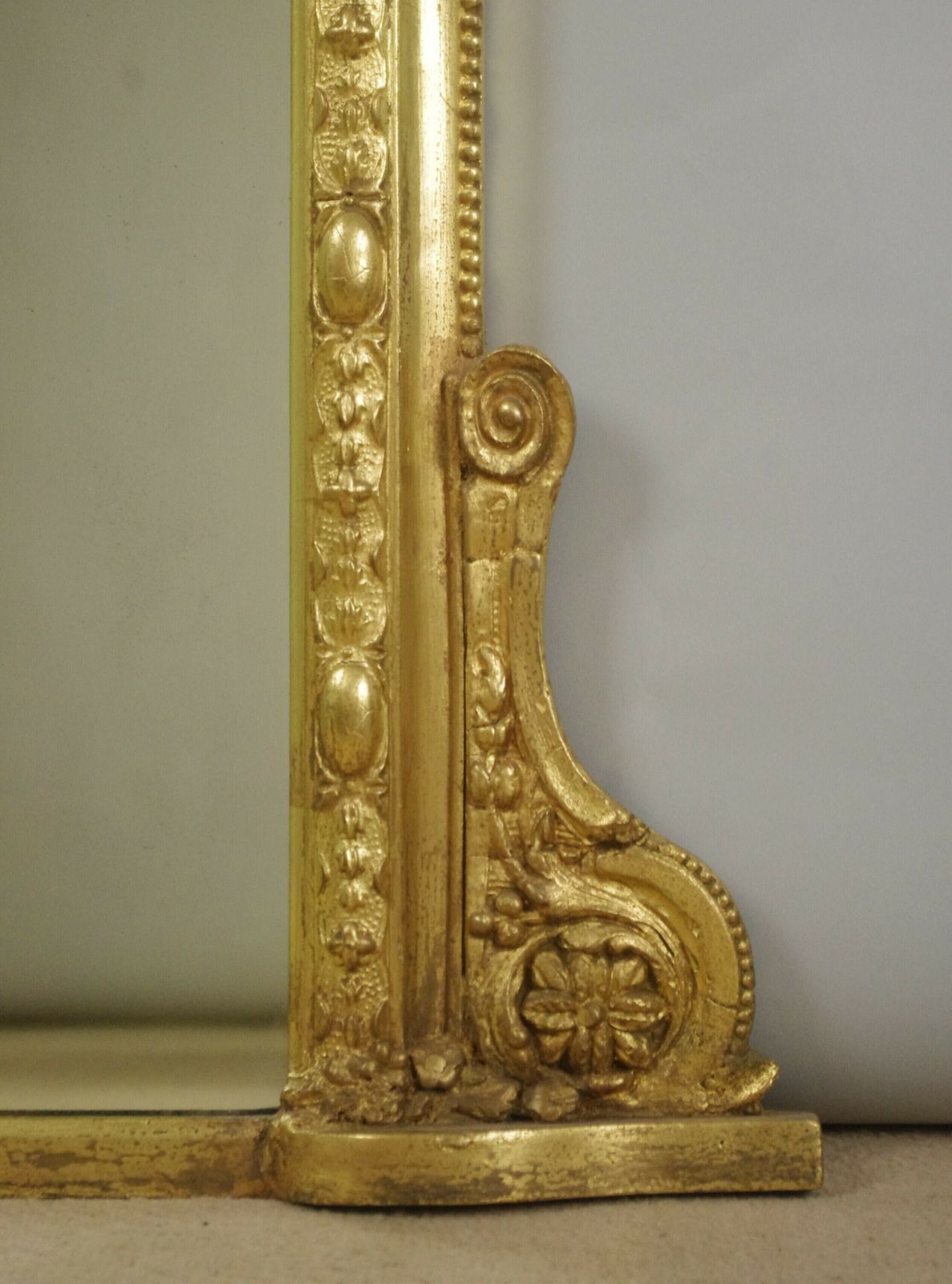 Victorian Gilt Overmantle Mirror With 'Putto' Cresting photo buy