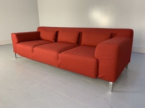 Zanotta “Greg” 3 Seat Sofa – In Red Alpaca Wool photo furniture