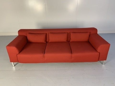Zanotta “Greg” 3 Seat Sofa – In Red Alpaca Wool photo for sale