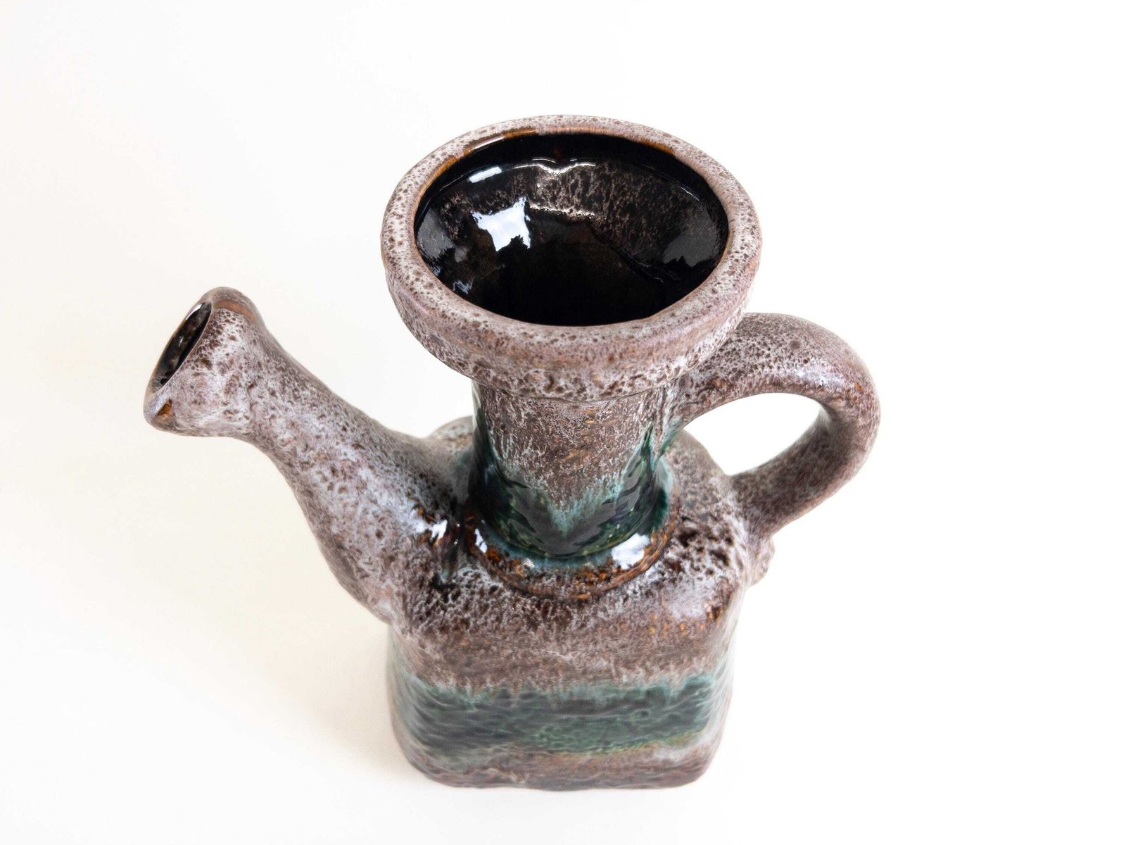 Xl Dümler And Breiden Fat Lava Vase   West German Pottery Water Jug   Green And White Fat Lava Ceramic Vase 605 35 photo buy
