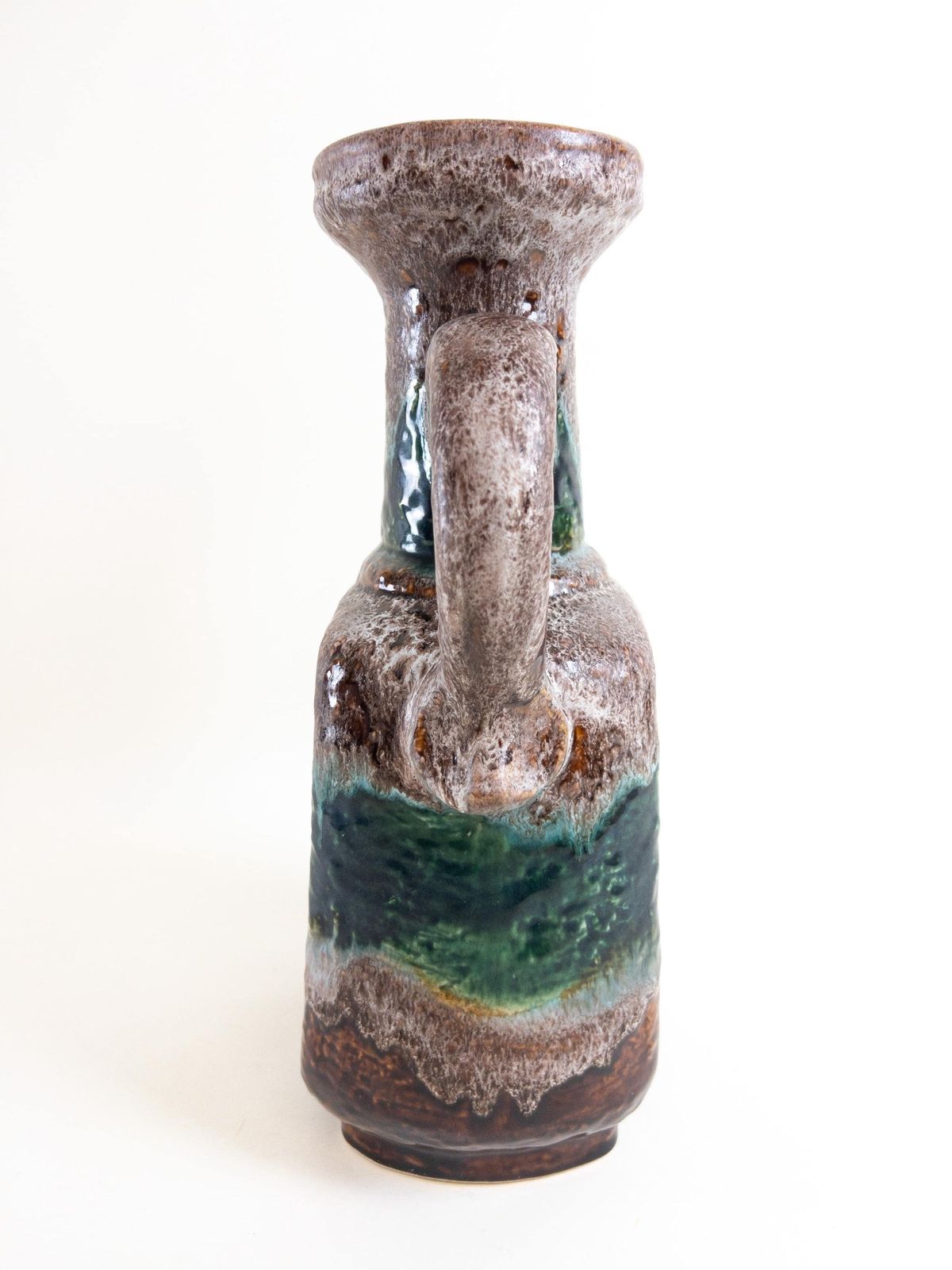 photo furniture Xl Dümler And Breiden Fat Lava Vase   West German Pottery Water Jug   Green And White Fat Lava Ceramic Vase 605 35