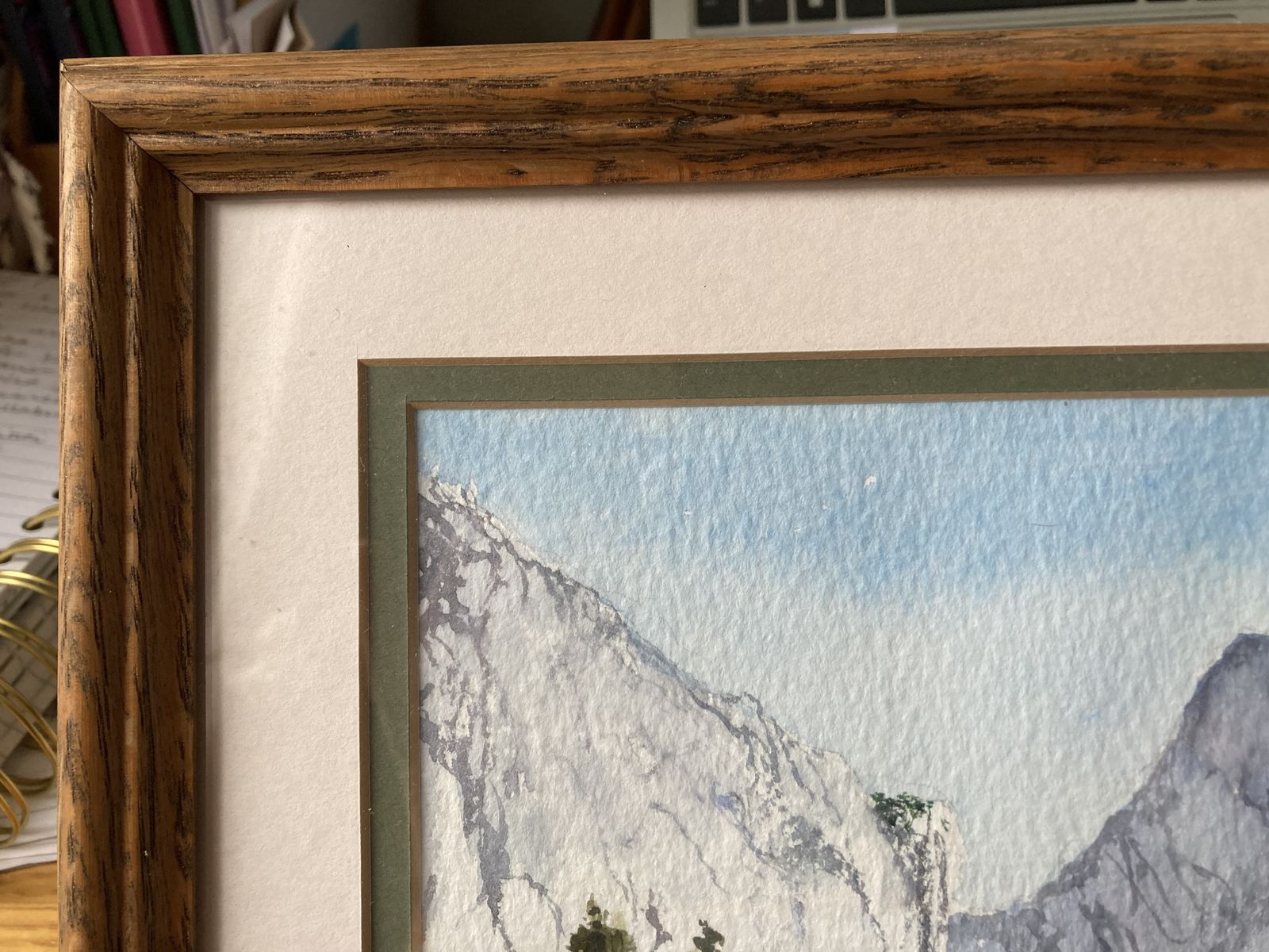 Original Watercolour  Mountain Scene photo for sale
