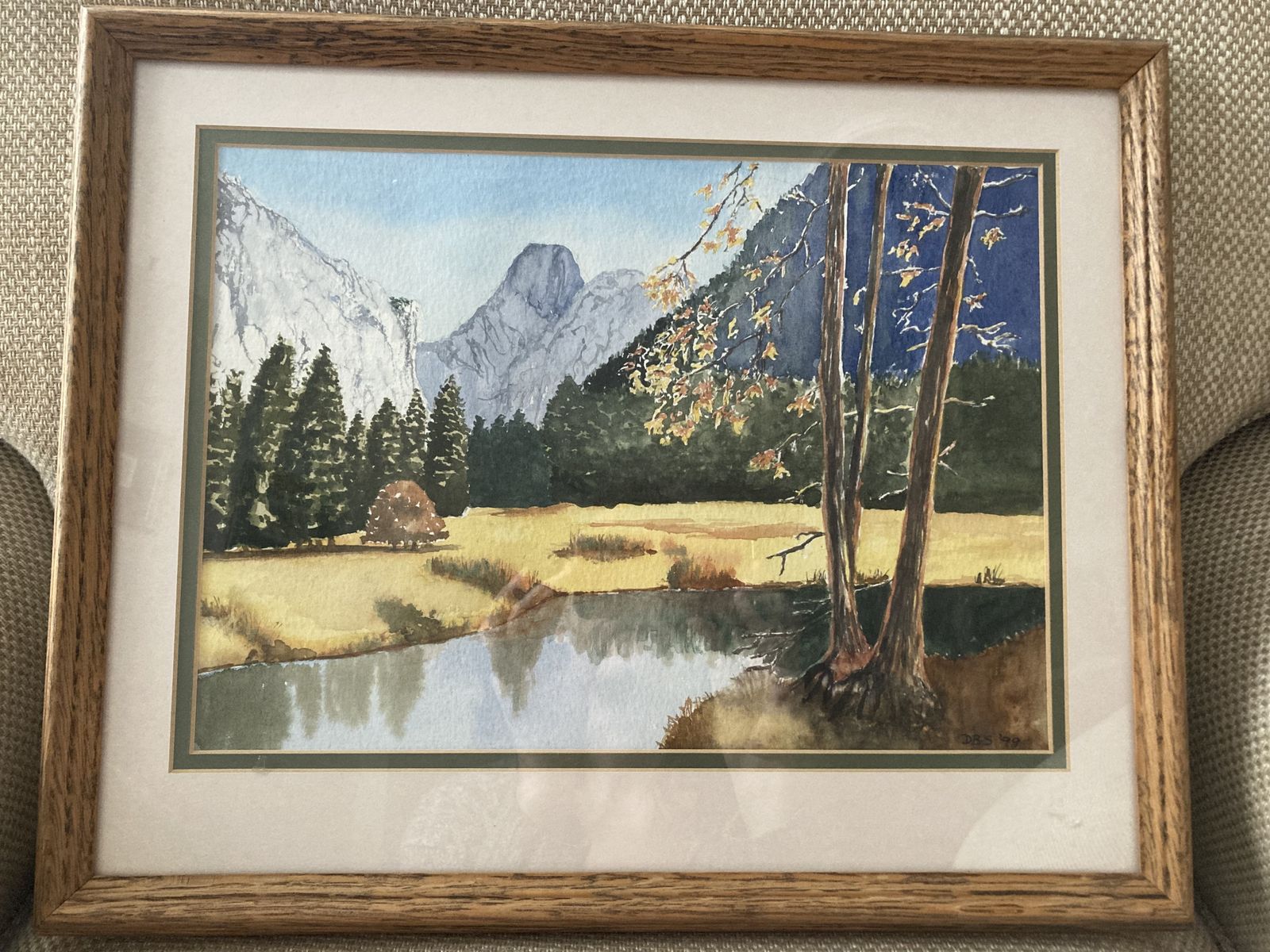Original Watercolour  Mountain Scene