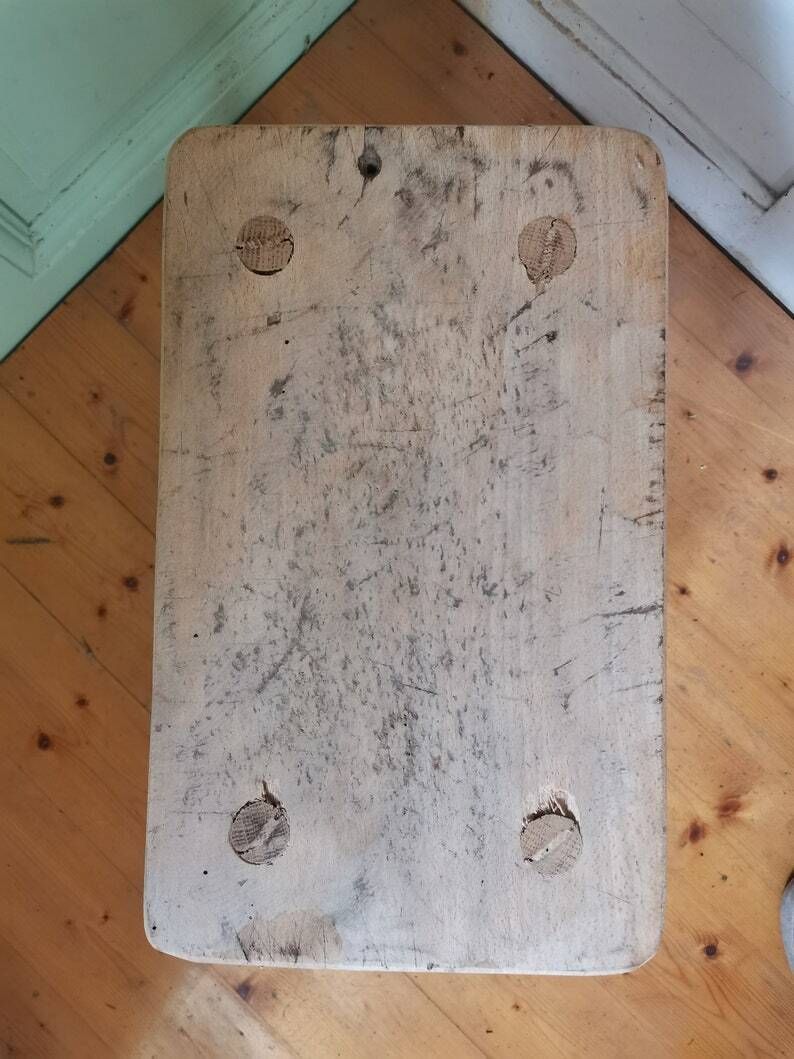 Neat And Tidy Milk Stool Or Table, Traditionally Hand Crafted From Reclaimed Material Using Acacia And Elm Wood. Solid Structure photo vinterior