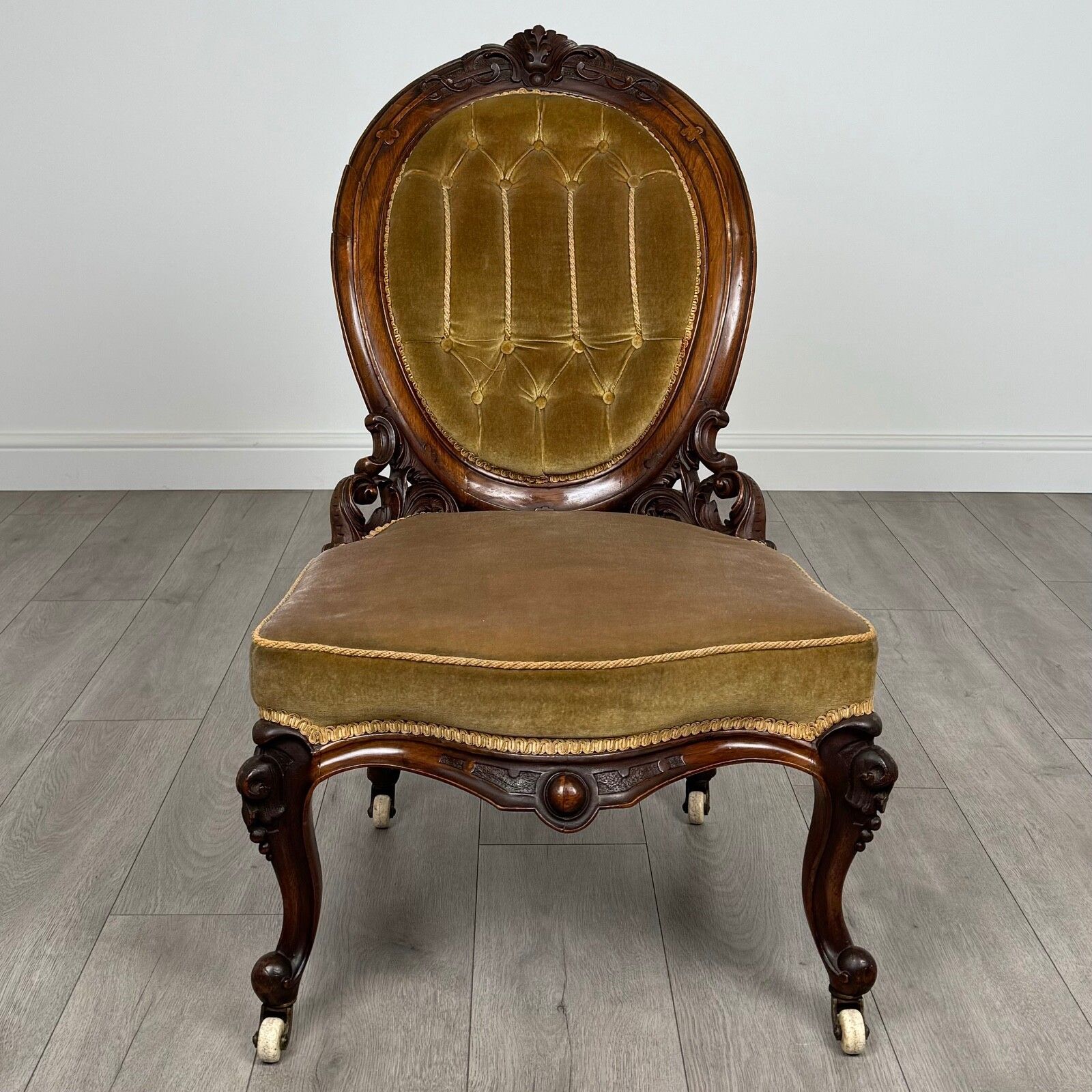 Antique 19th Century Nursing Chair / Armchair In Walnut photo vintage
