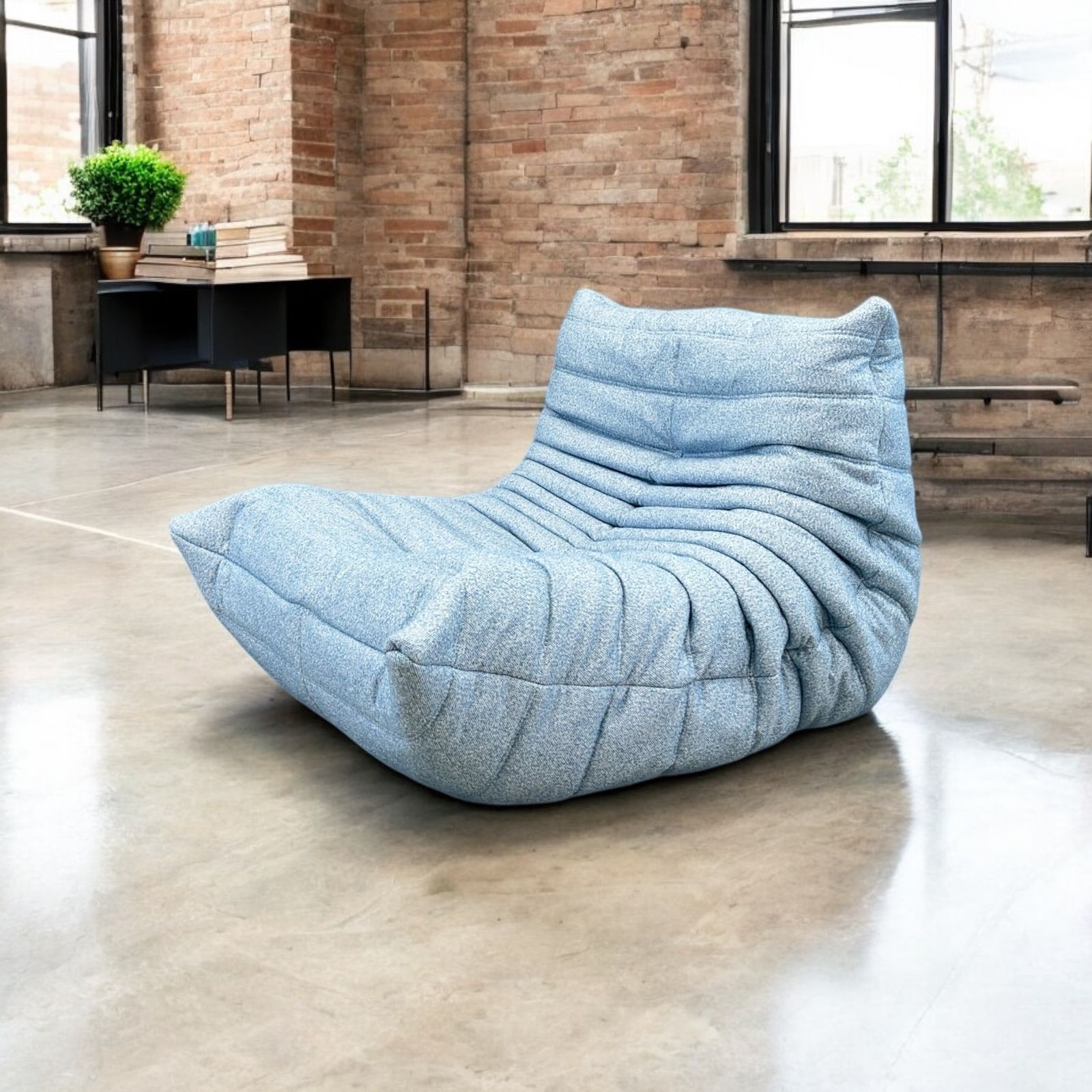 Light Blue Ligne Roset Togo One Seater Modular Sofa