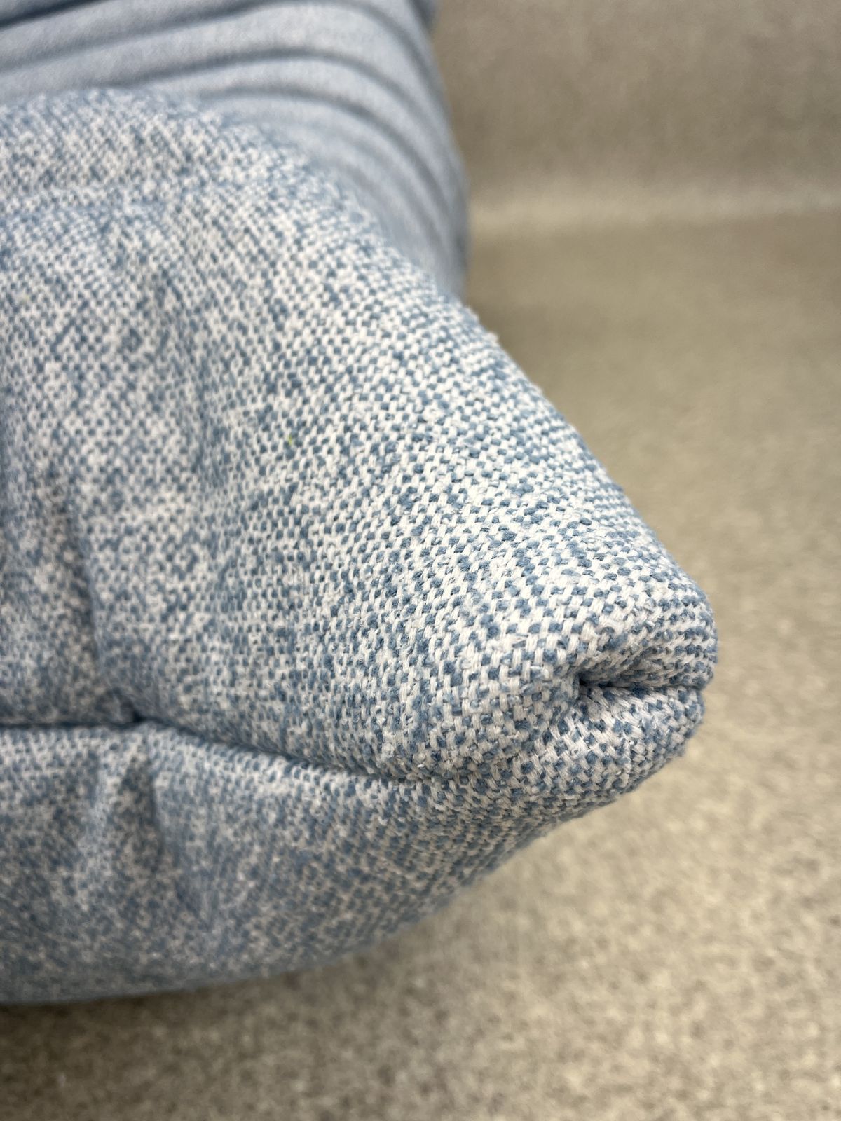 1680.0 Light Blue Ligne Roset Togo One Seater Modular Sofa photo