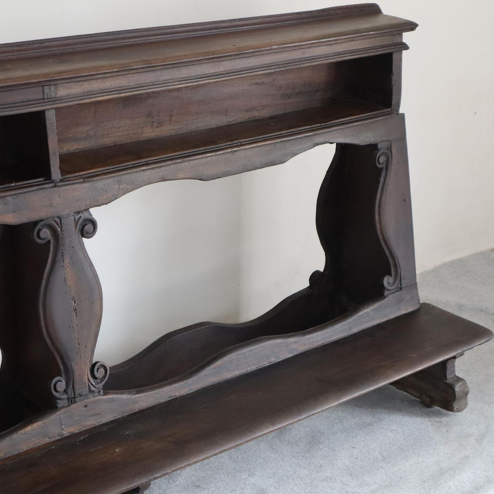 18th Century Walnut Prayer Kneeler From The Collection Of Italian Prince photo vintage
