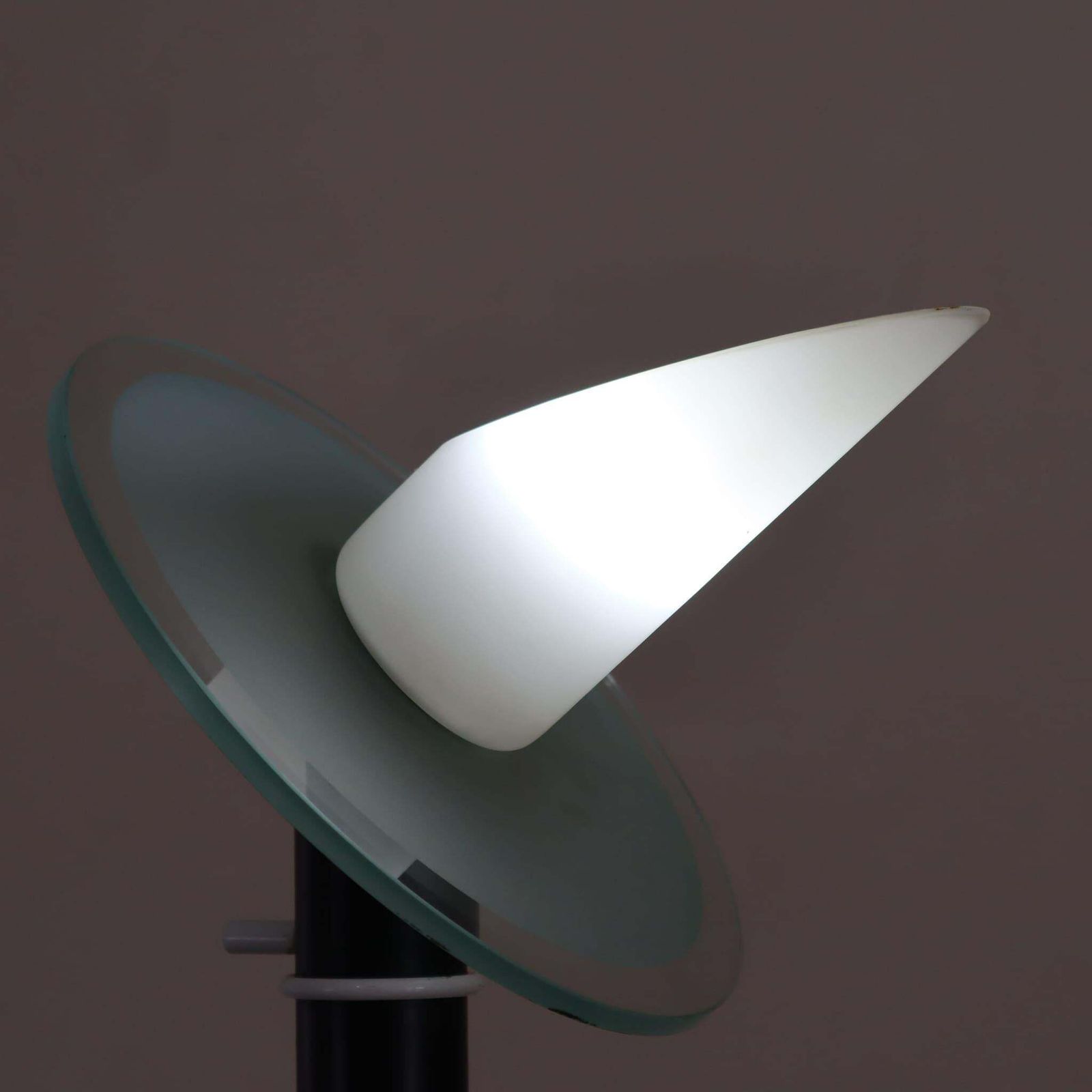 Mid Century Modern Glass Metal Floor Lamp By Alfredo Barbini, Italy, 1970 photo vinterior