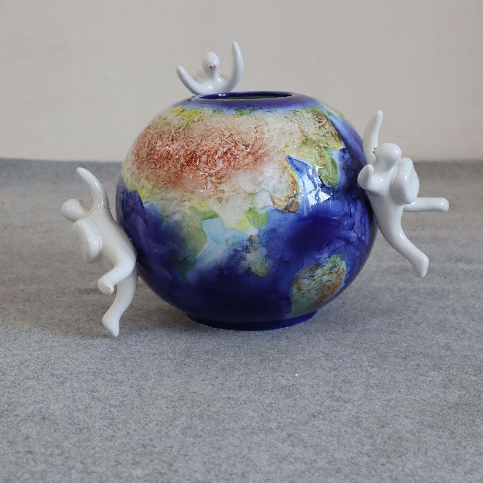 21th Century Ceramic Globe Vase "Ky, Kome E Perke" By Opificio Etico, Italy photo buy