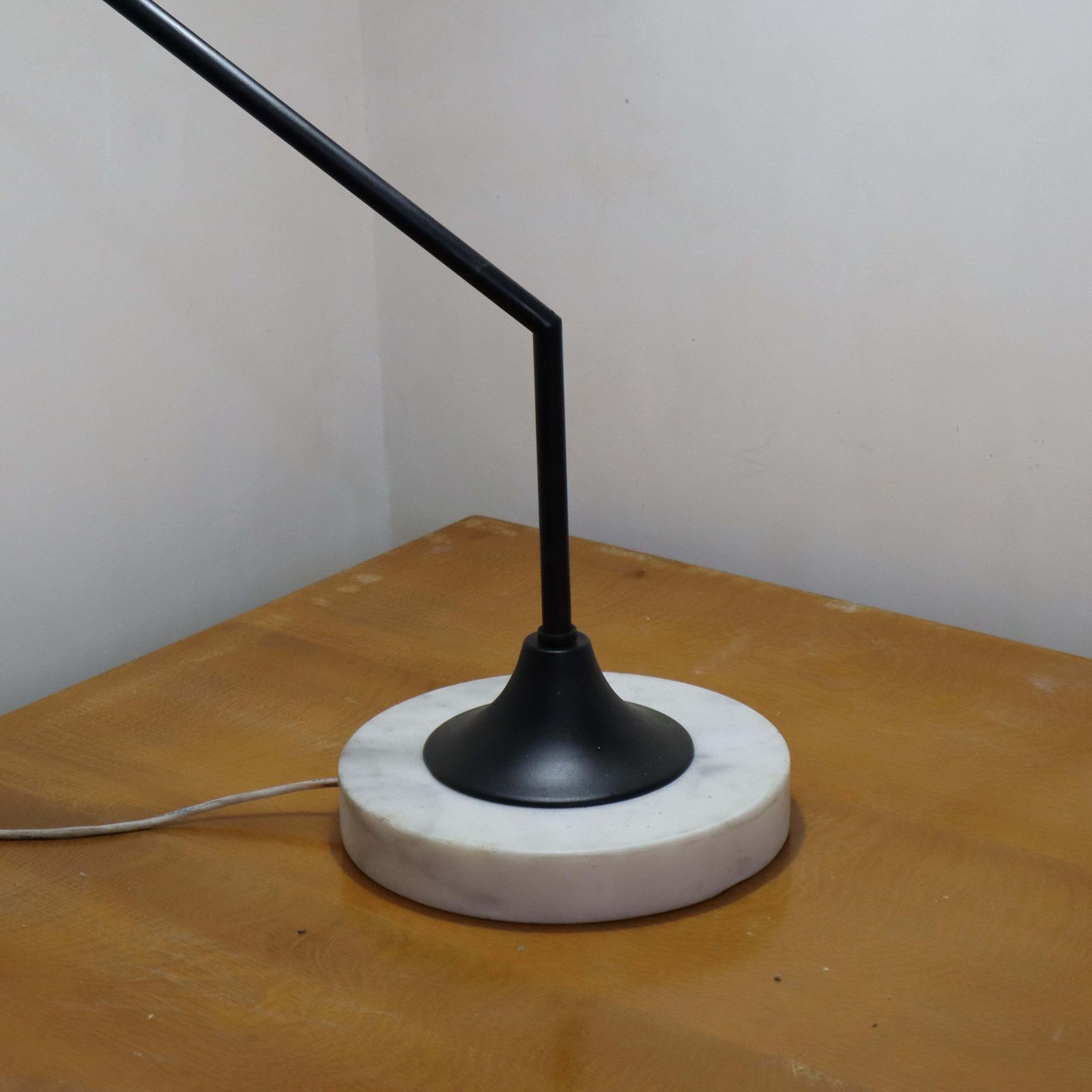 Mid Century Modern Marble Metal Table Lamp Gino Sarfatti Flos Style Italy 1970 photo buy