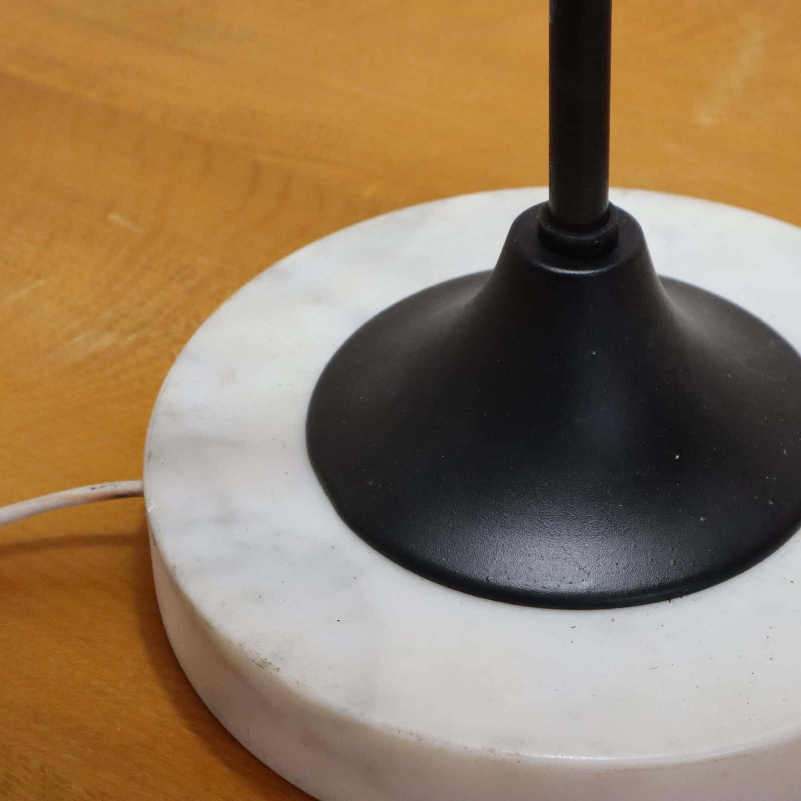 photo for sale Mid Century Modern Marble Metal Table Lamp Gino Sarfatti Flos Style Italy 1970