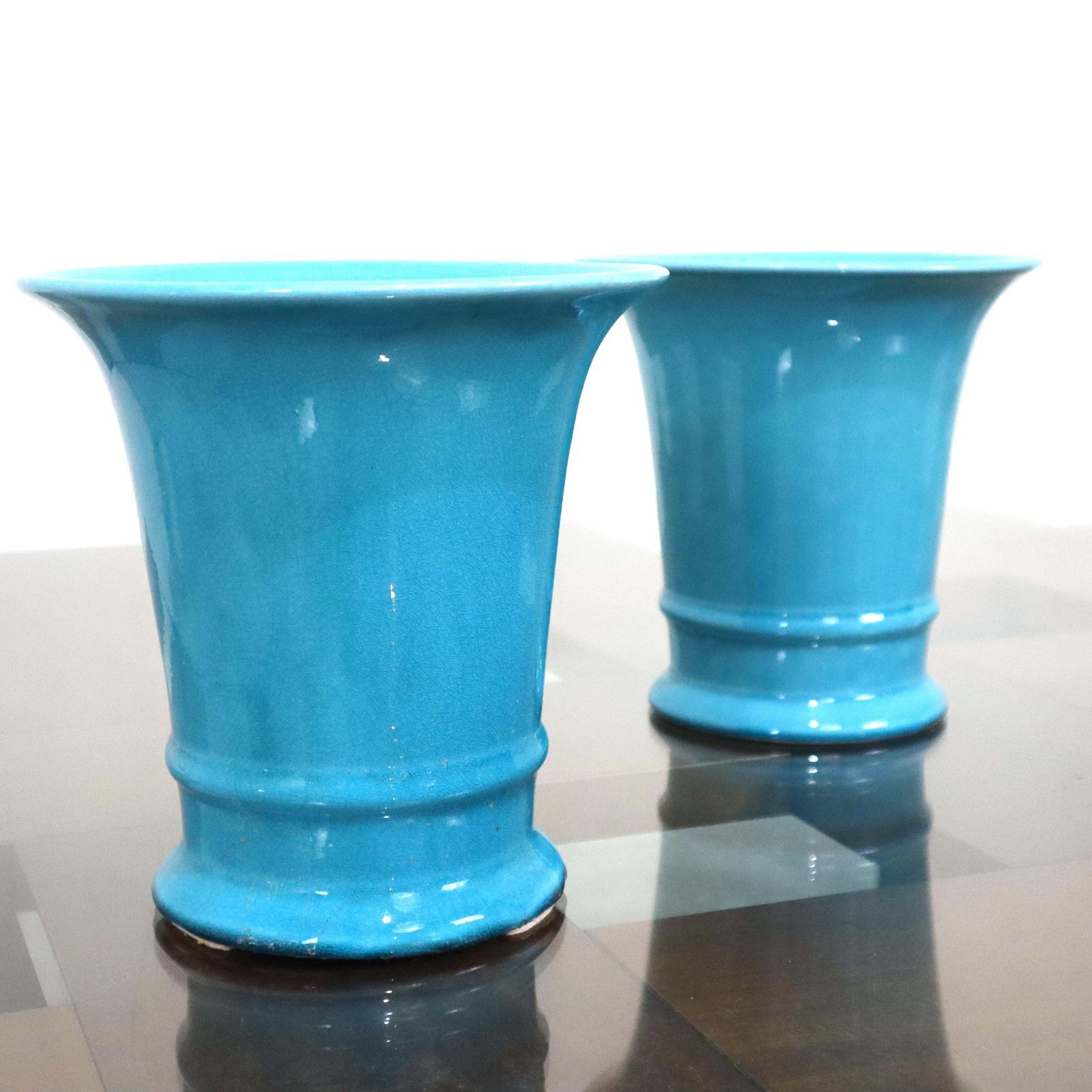 21st Century Italian Blue Ceramic Vases Marka Sia Collection, Italy, 2000s photo Home Decor