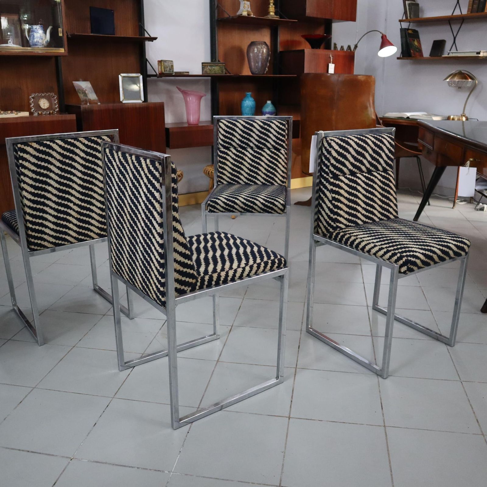 Mid Century Modern Italian Chairs By Nanda Vigo For Driade 1972, Set Of Four photo furniture