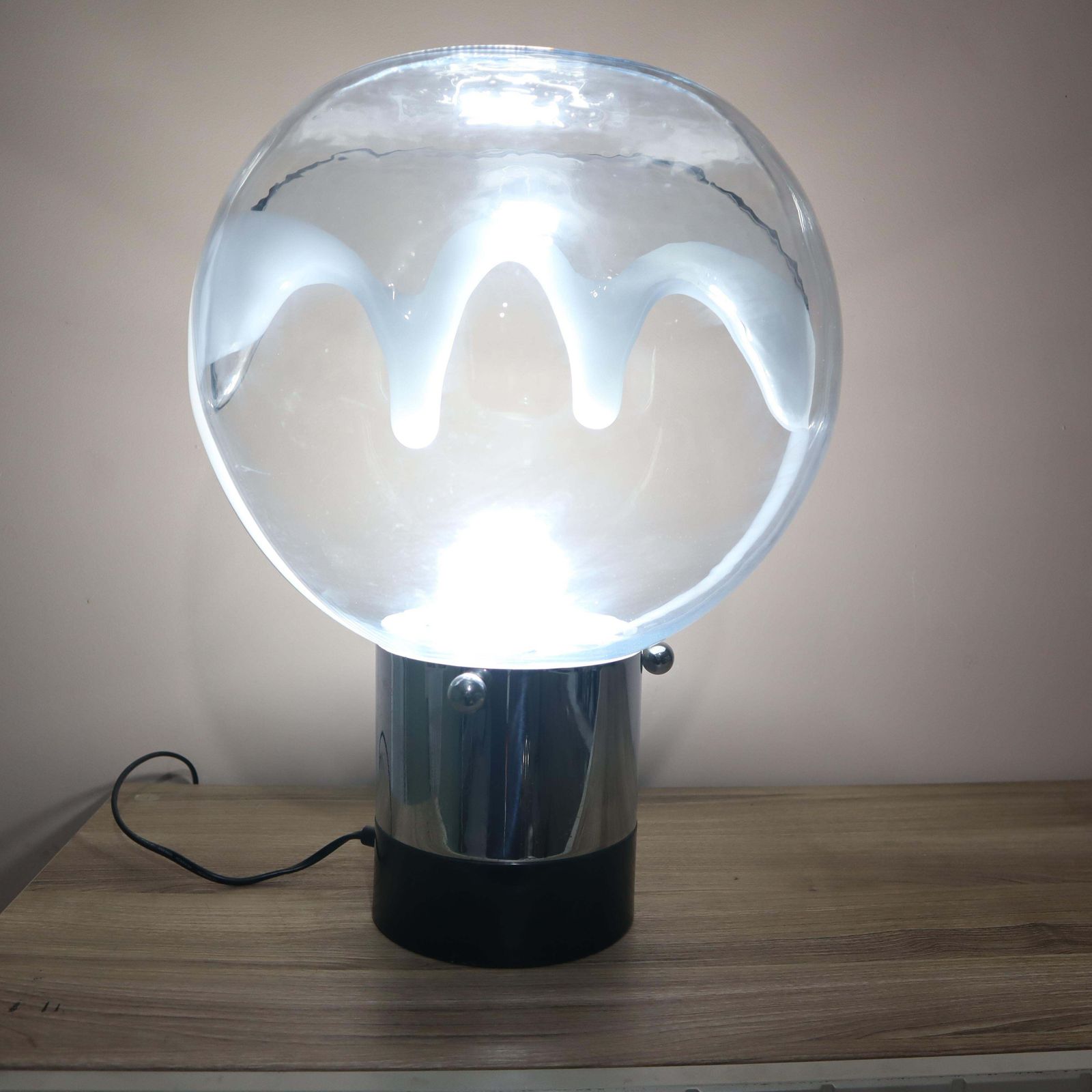Mid Century Murano Glass Lamp By Toni Zuccheri Venini, Italy, Circa 1970 photo buy