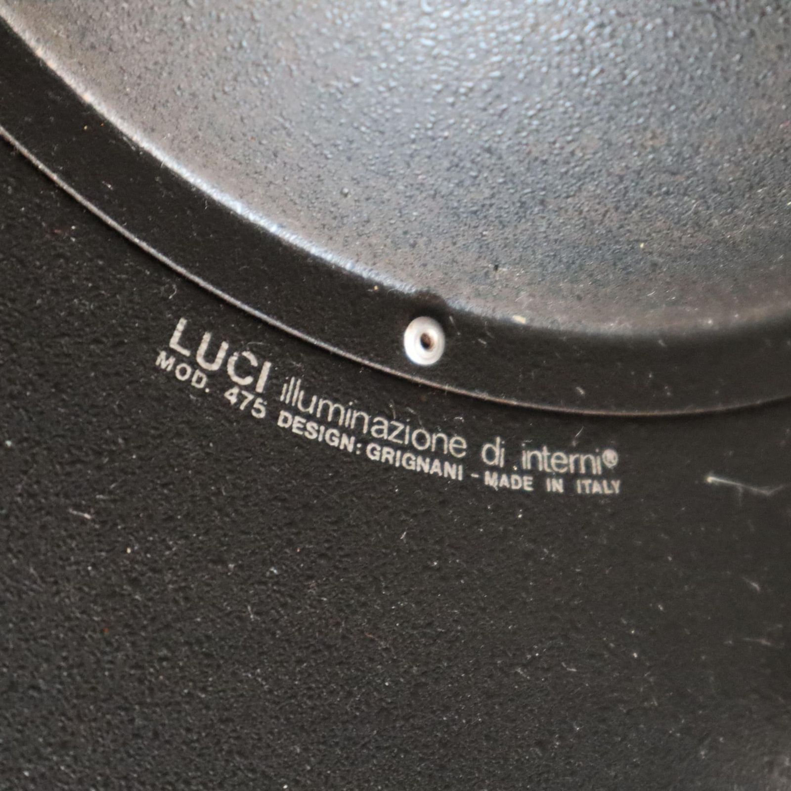 Satin Black Floor Lamp Model 475 By Luci Design Grignani, Italy, 1970s photo furniture
