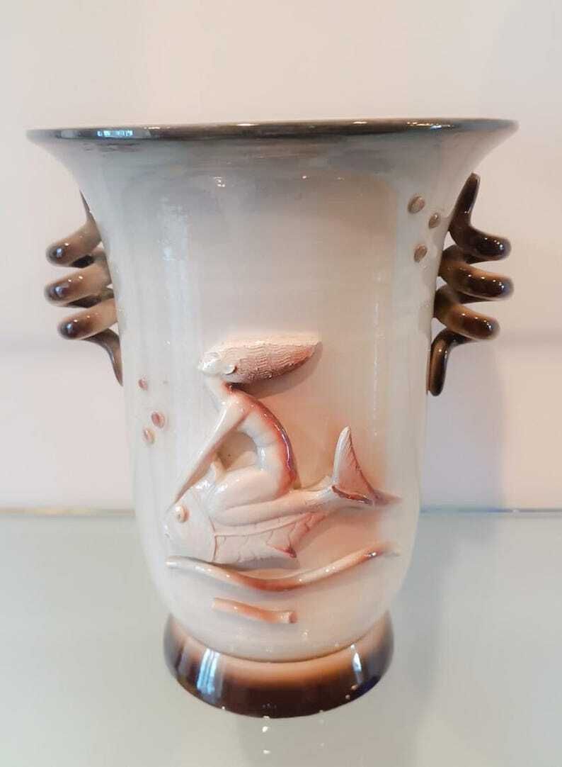 Tarcisio Tosin Art Deco Ceramic Vase 1932 Vintage Design La Freccia Vicenza photo Home Decor