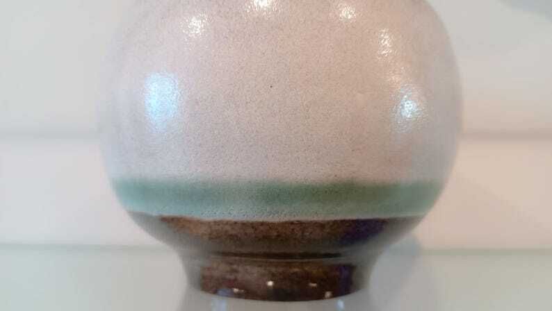 Sculpture Vase In Ceramic Stoneware Designed By Carlo Zauli In Two Tone photo for sale