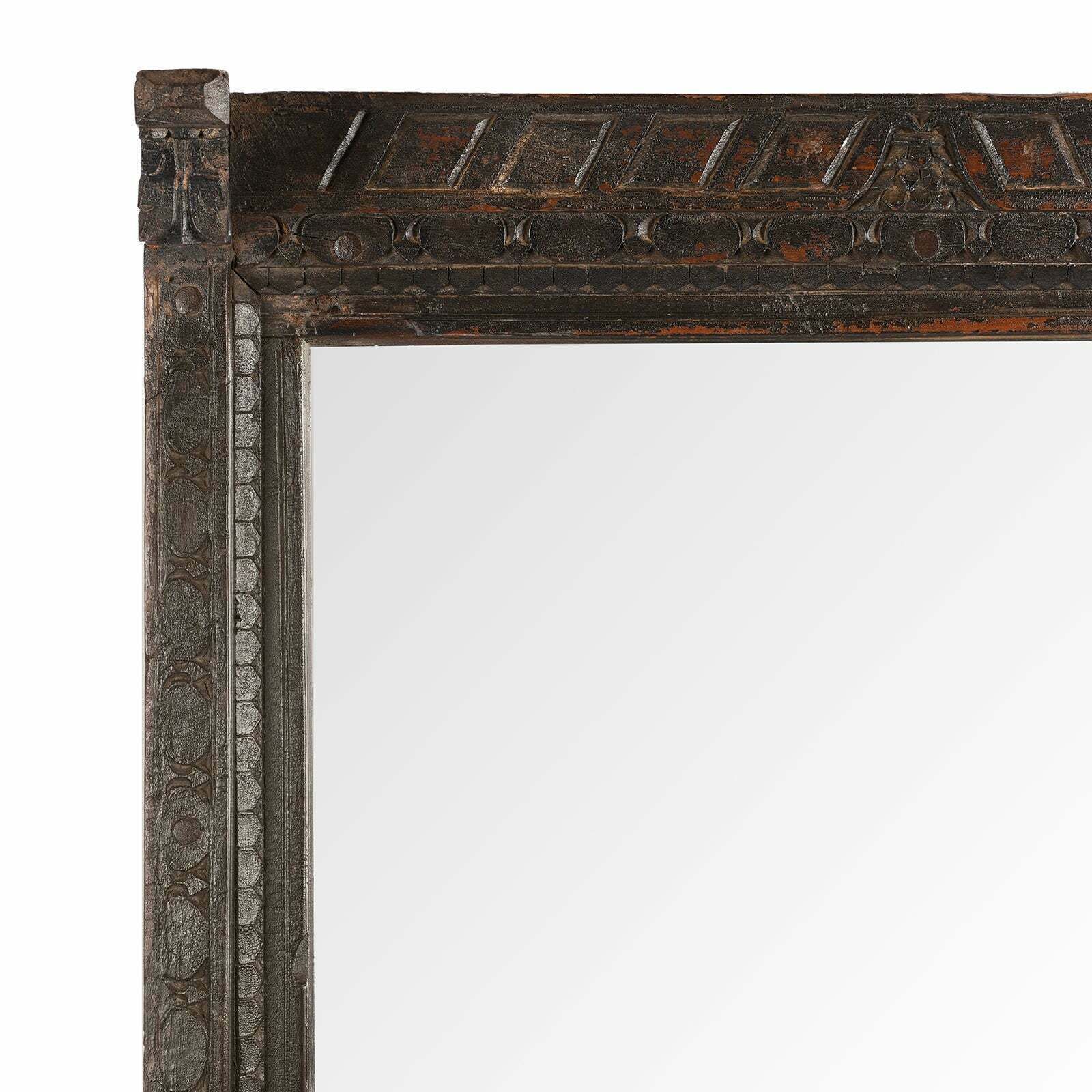 Antique Indian Floor Mirror From Nagaur, Ca 1900 photo furniture