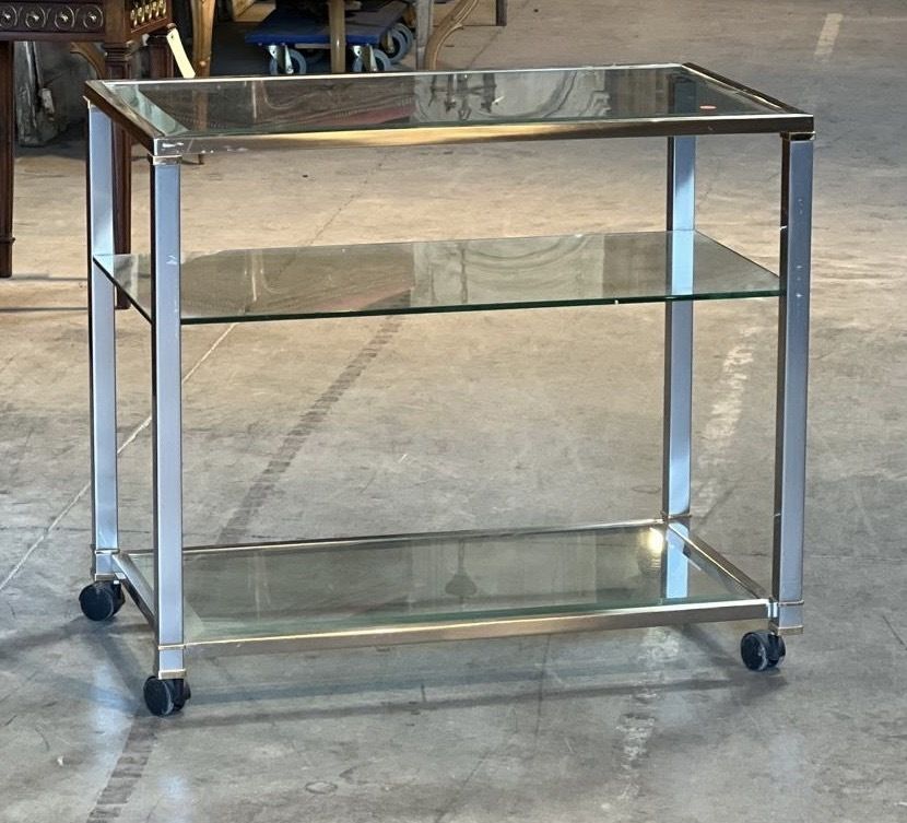 Quality French Mid Century Chrome Cocktail Trolley