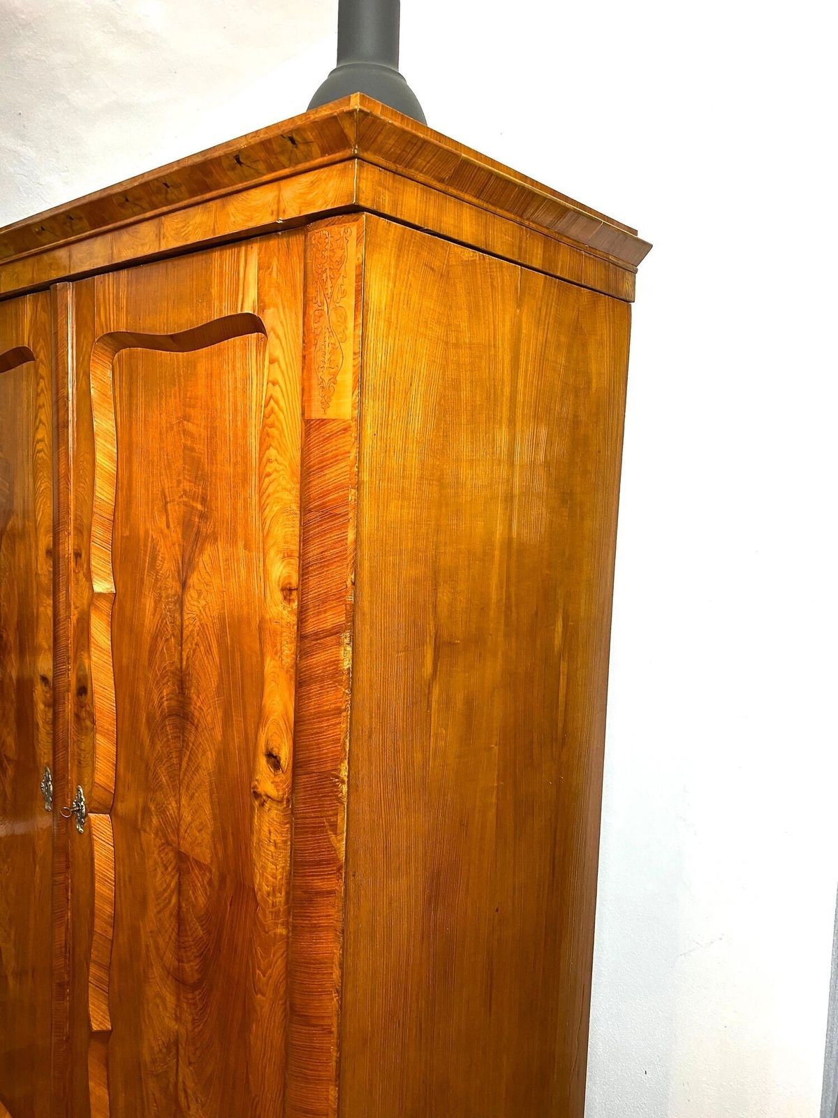 photo vinterior Biedermeier Ashwood Cabinet With Inlay Works   19th Century, Austria, Ca. 1840
