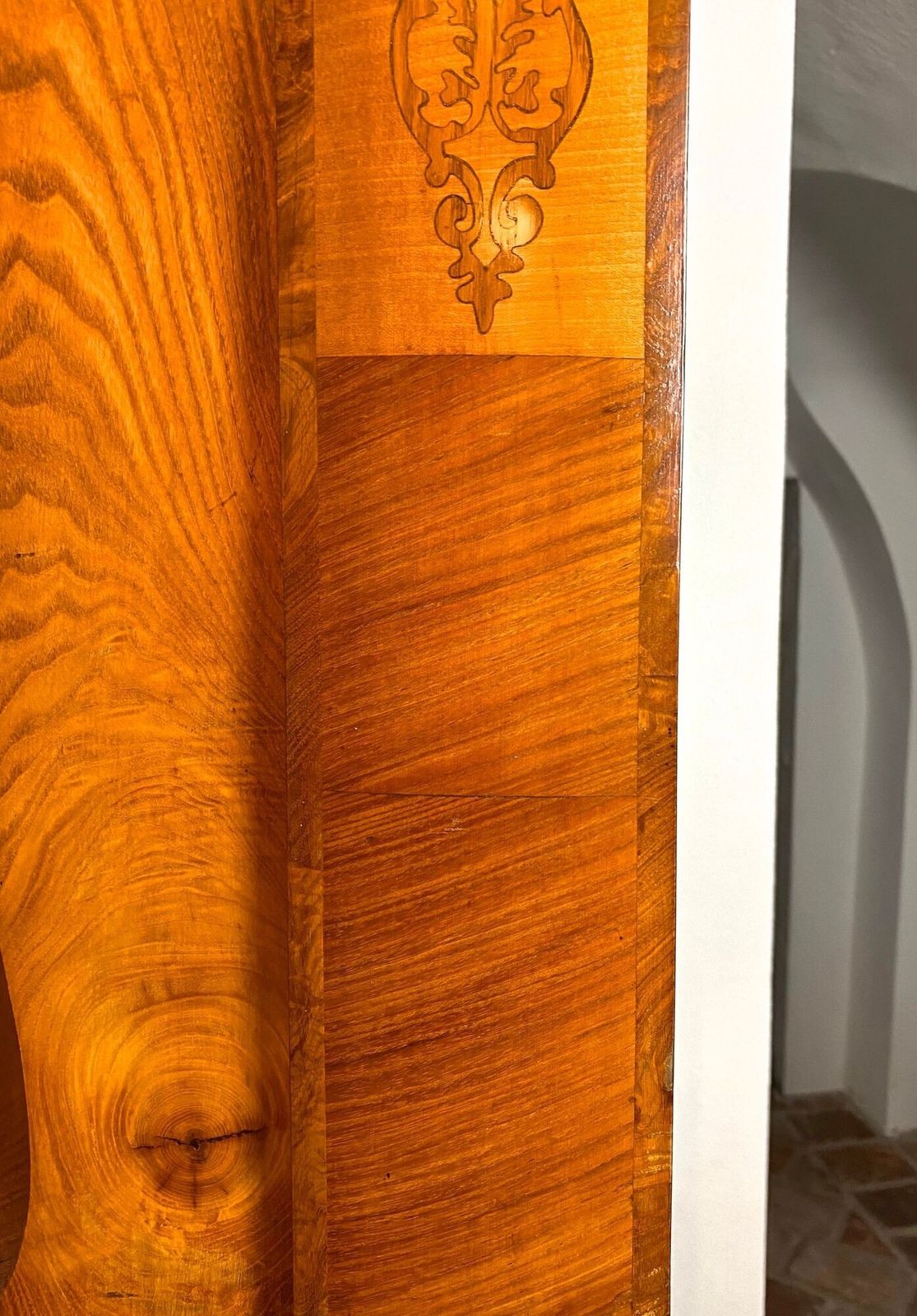 photo buy Biedermeier Ashwood Cabinet With Inlay Works   19th Century, Austria, Ca. 1840