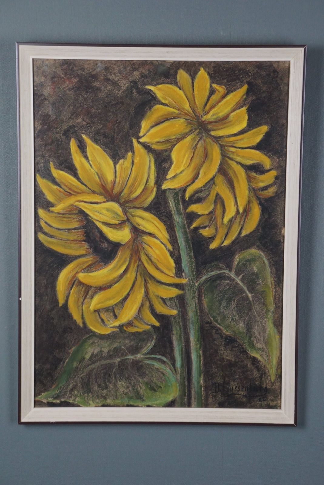 Kunstwerk Stilleven Zonnebloemen photo furniture