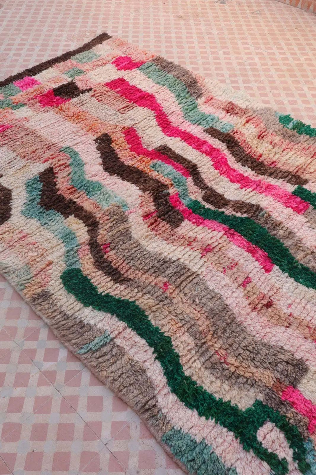 photo vintage Modern Colorful Berber Berber Carpet   273 X 154 Cm