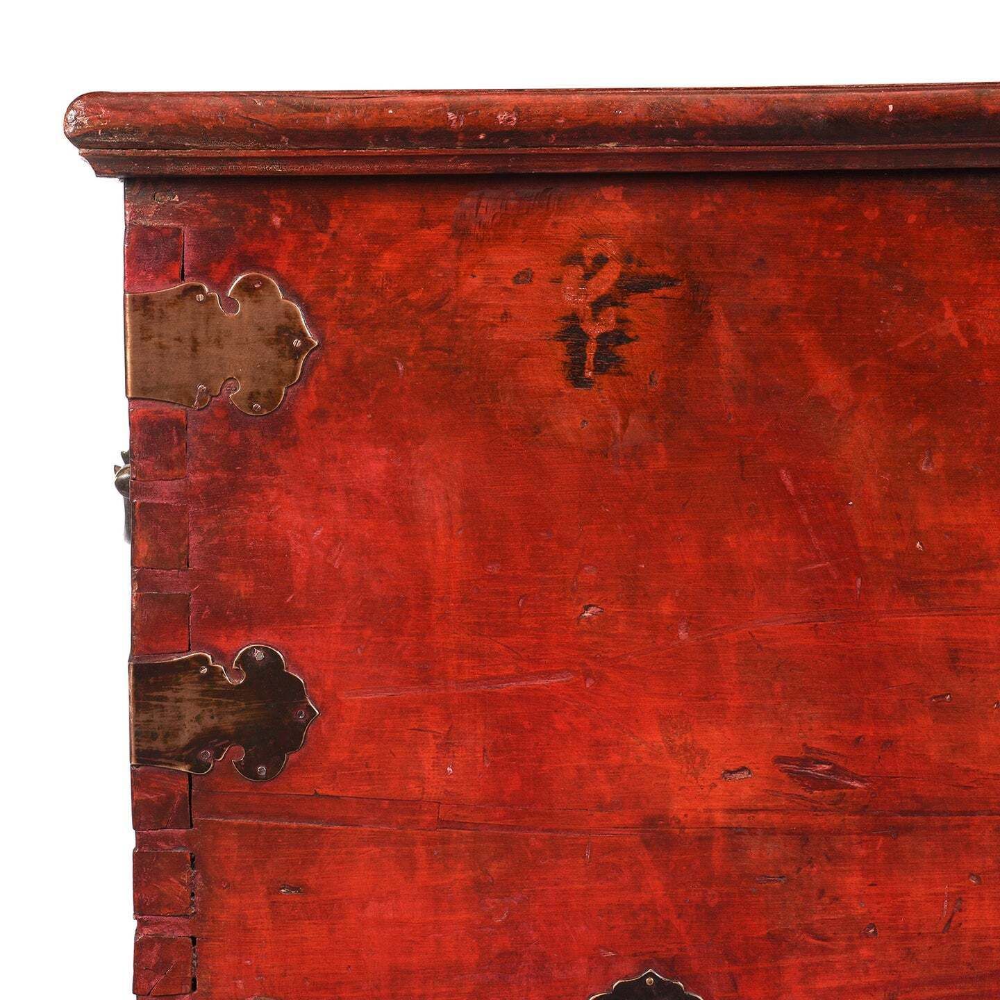 Antique Chinese Red Lacquer Camphor Chest, 18th Century photo furniture
