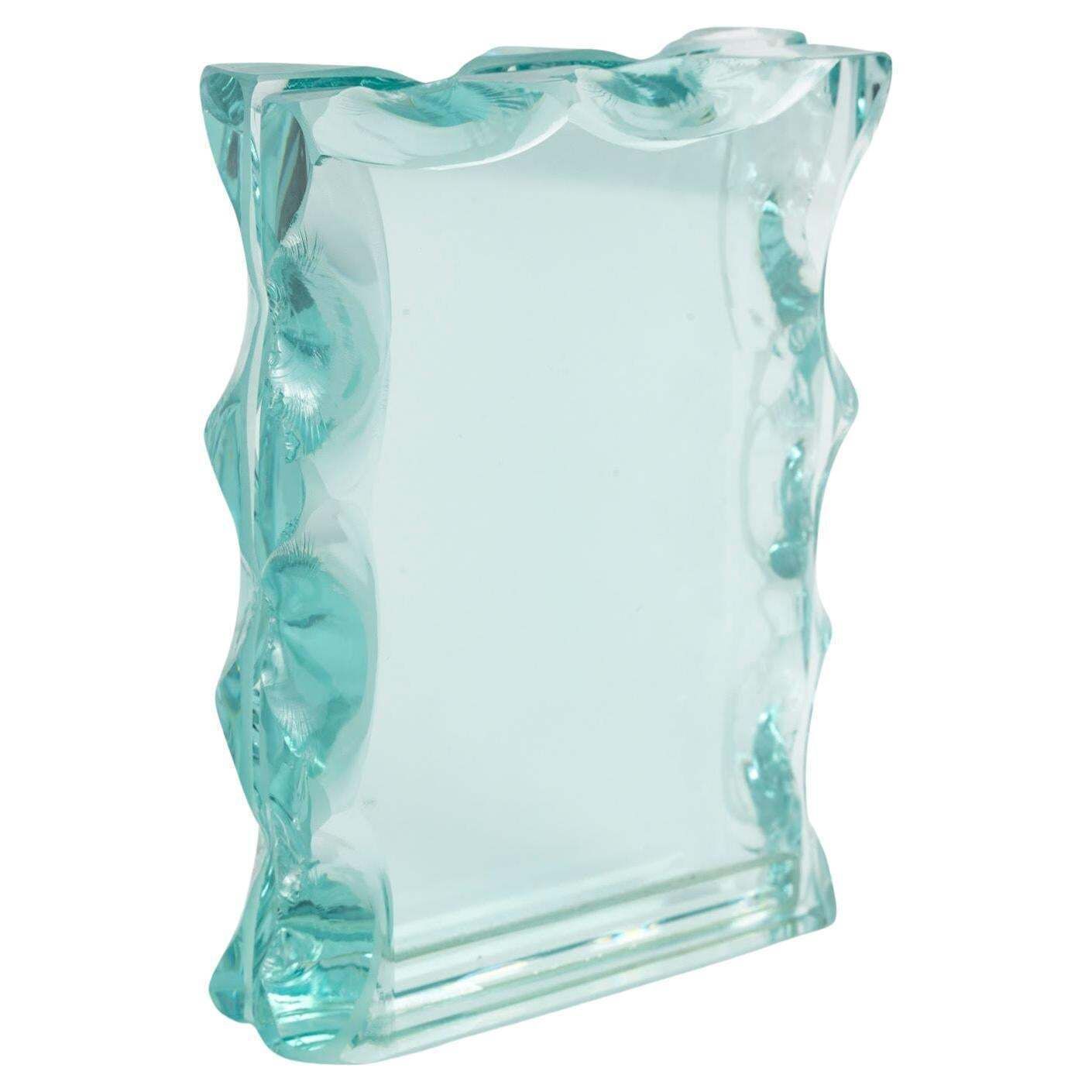 Glass Photo Frame, Signed, Artist's Work, Contemporary, 20th Century.