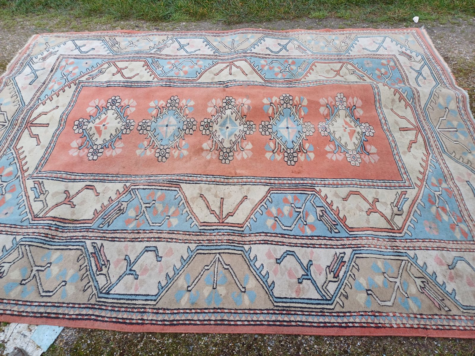 Turkish Milas Wool Hand Knotted Rug photo for sale